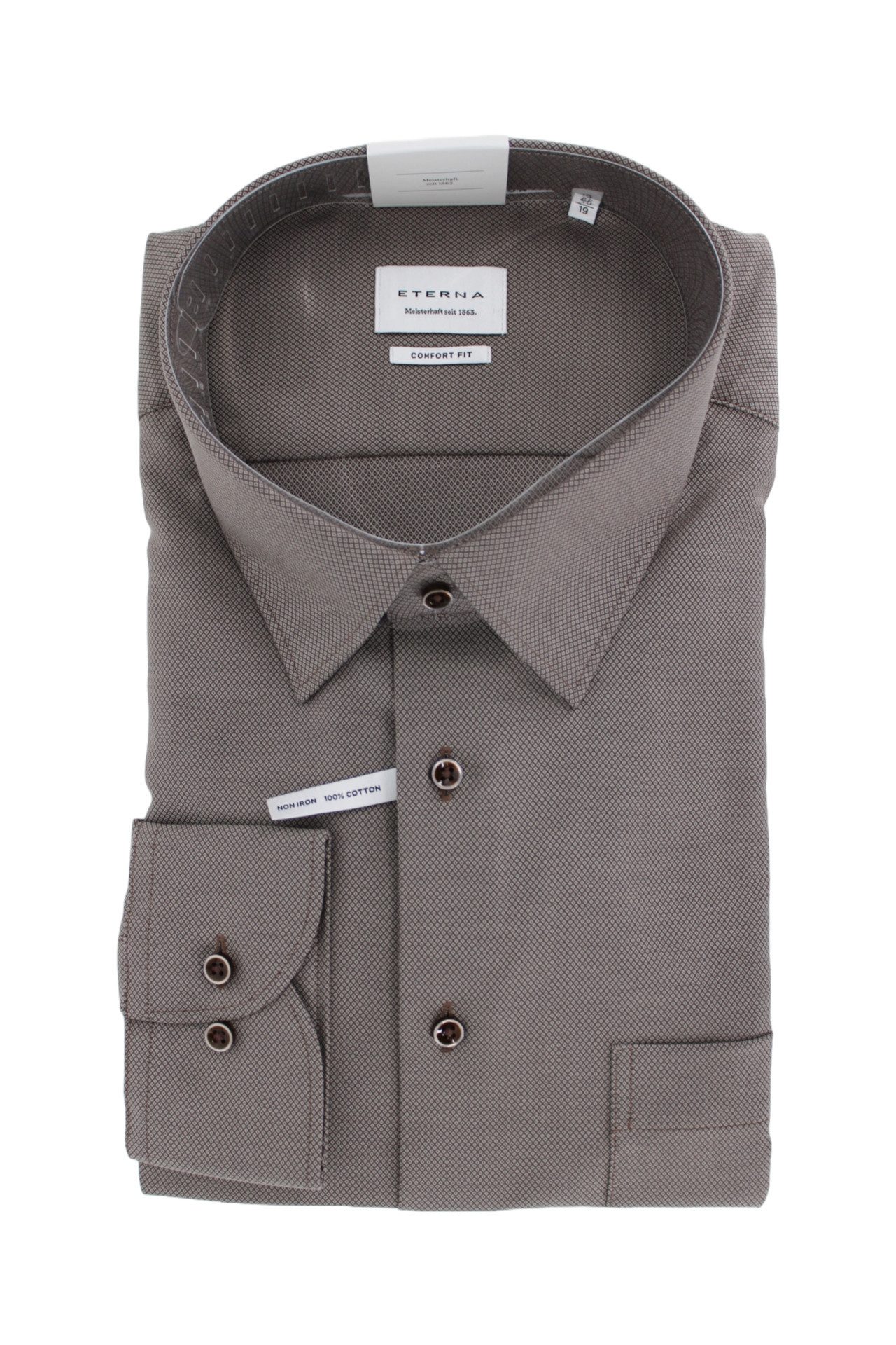 Eterna Businesshemd Hemd 2132 E181 dunkelbraun günstig online kaufen