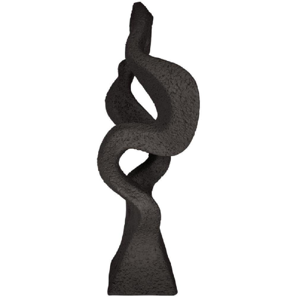 Statue Art Wave Black Present Time Skulptur Abstract Polyresin