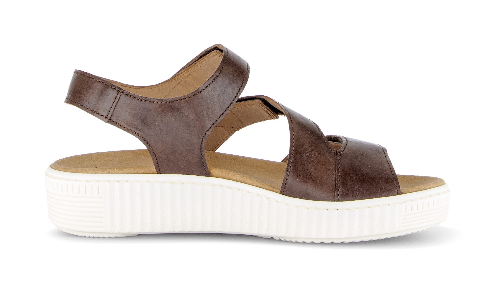 Gabor Riemchensandale Plateau, Bequemschuh, Sandalette, Sommerschuh mit Ziernähten