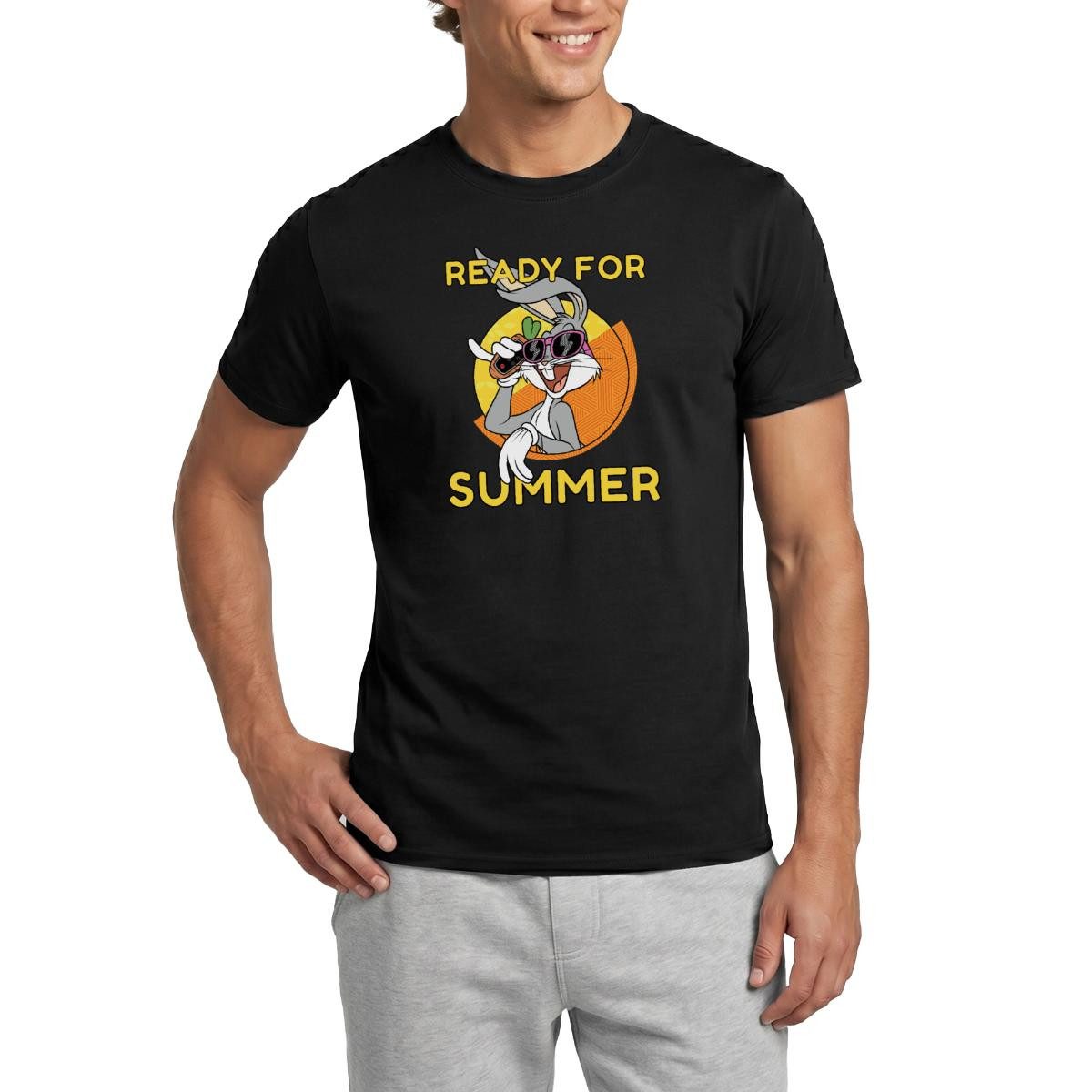Spreadshirt T-Shirt Looney Tunes Bugs Bunny Ready For Summer Sommer Männer T-Shirt (1-tlg)