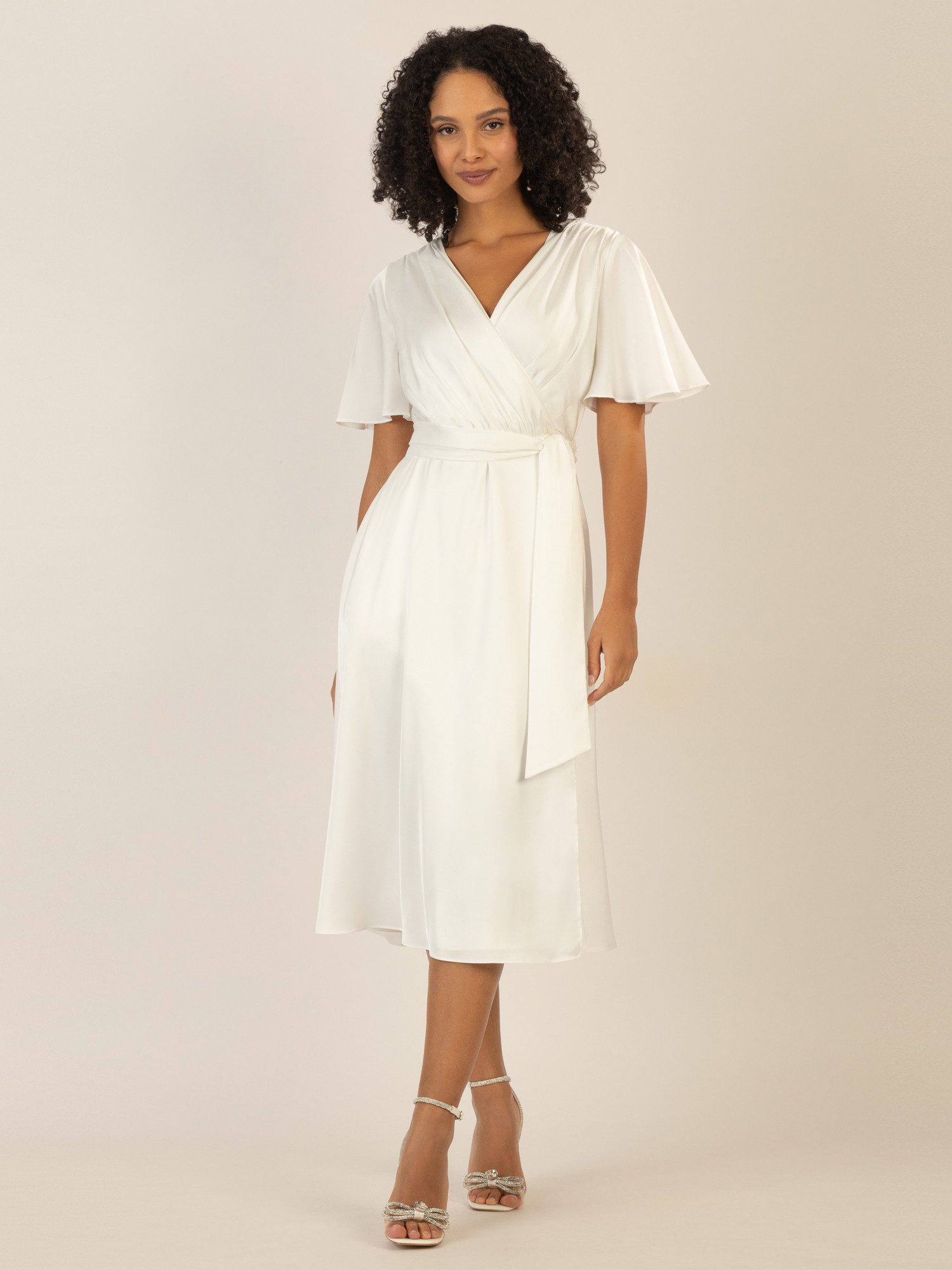 Apart Midikleid us mattschimmerndem Satin günstig online kaufen