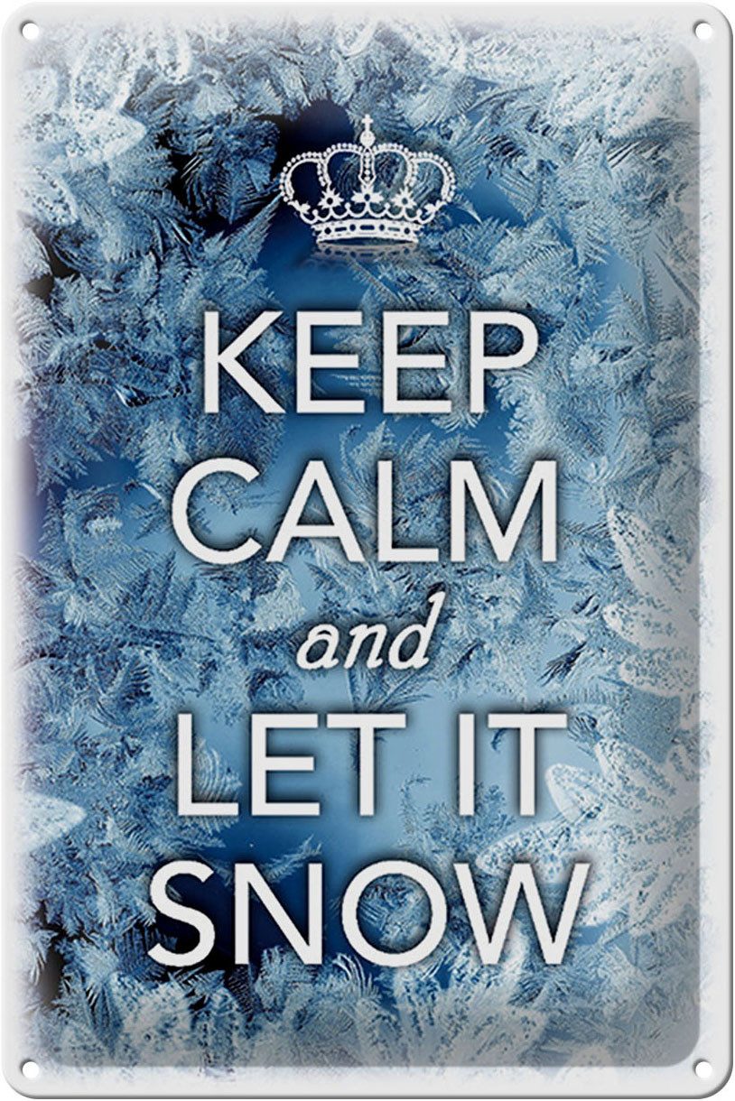 Metallschild Schild Blech 20x30cm - Made in Germany - Spruch Keep Calm and let ist