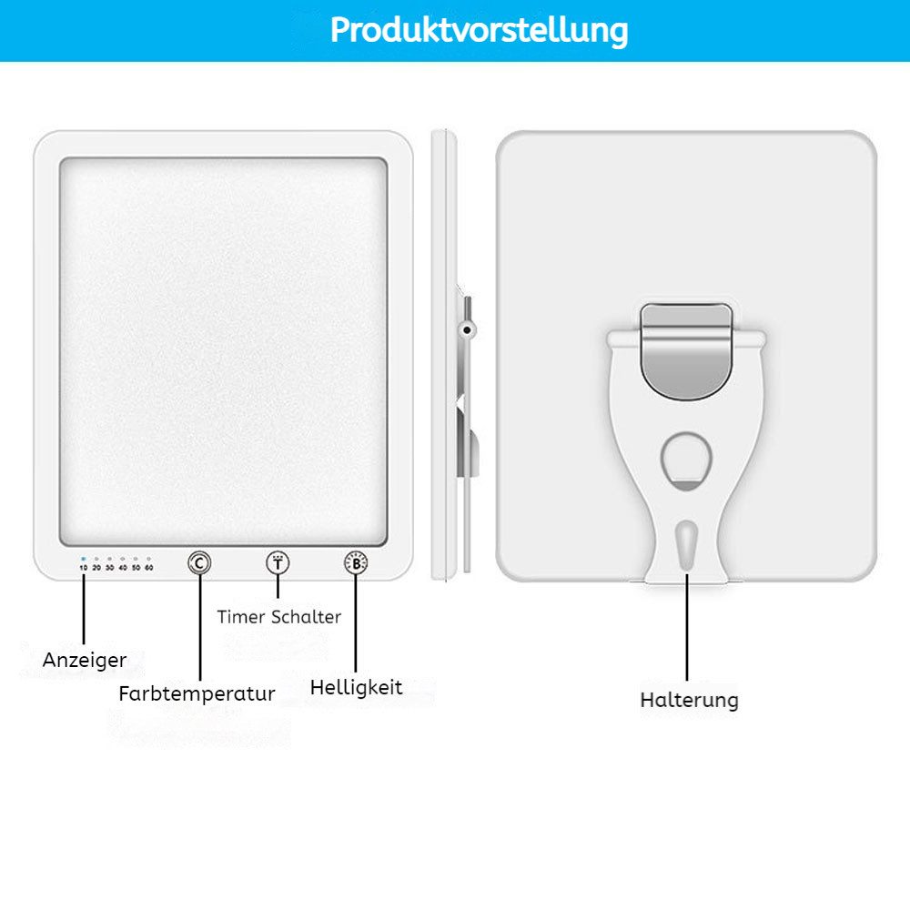PRIISF Tisch-Tageslichtlampe SAD Tageslichtlampe LED Tageslichtleuchte günstig online kaufen