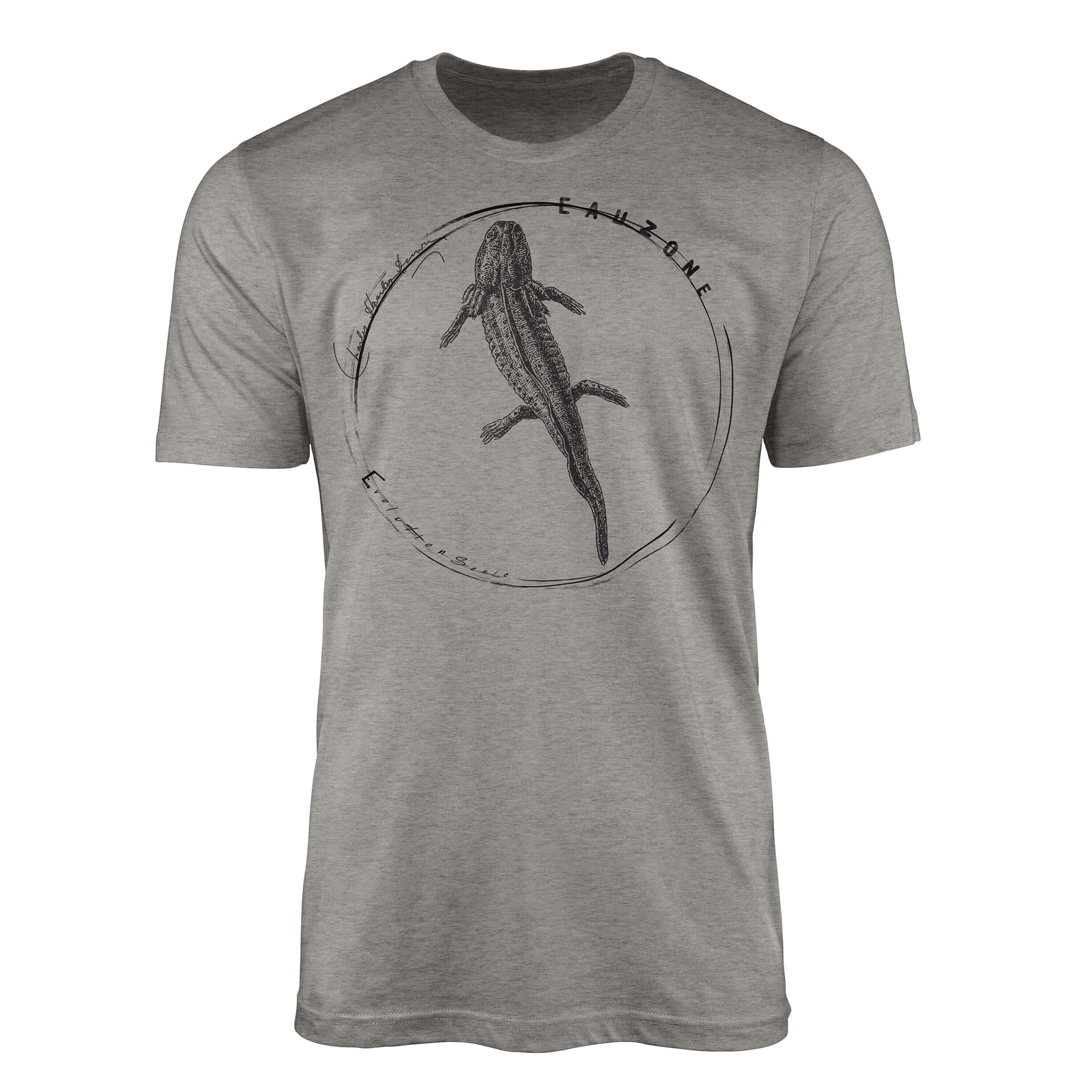 Sinus Art T-Shirt Evolution Herren T-Shirt Axolotl Ash
