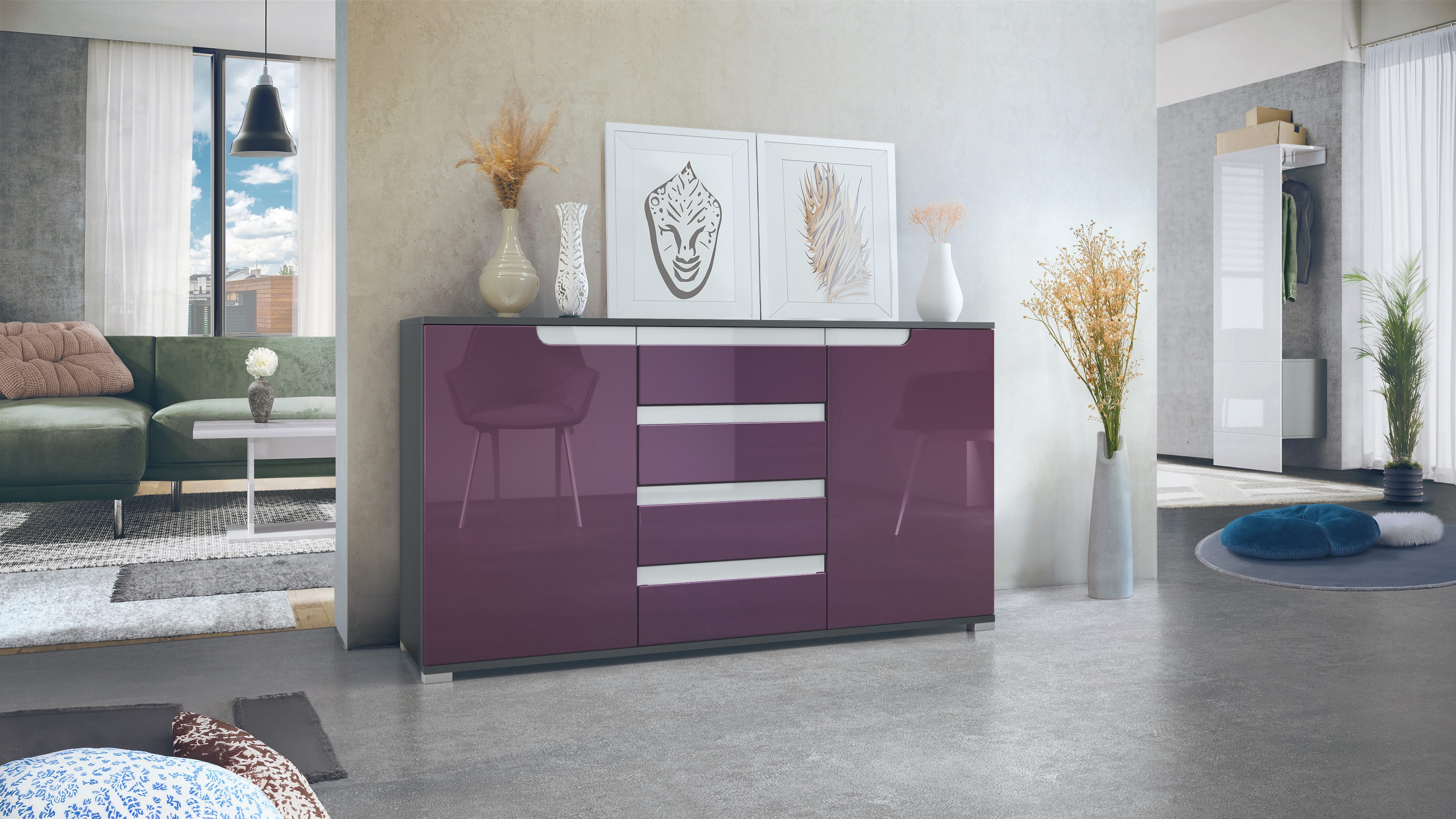 Vladon Sideboard Sylt V1 (Kommode mit günstig online kaufen