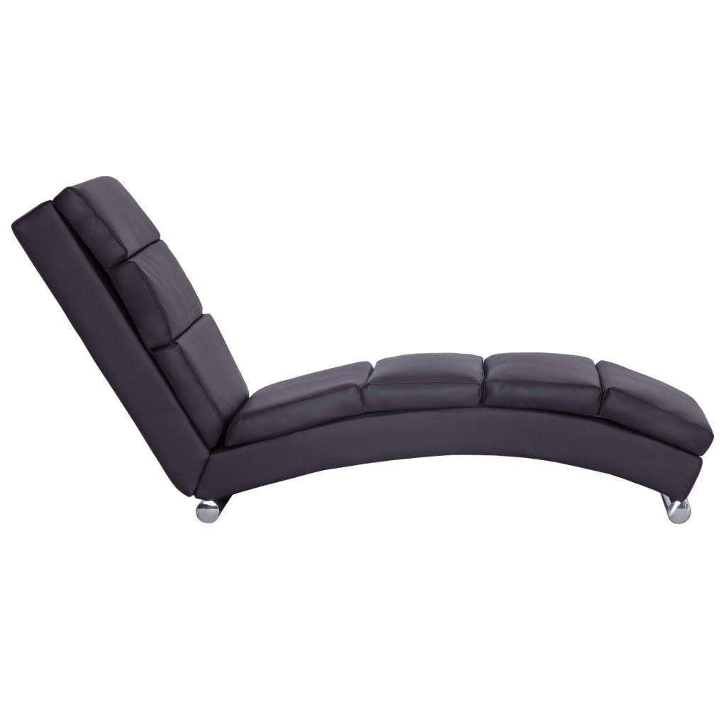 vidaXL Chaiselongue Chaiselongue Braun Kunstleder, 1 günstig online kaufen