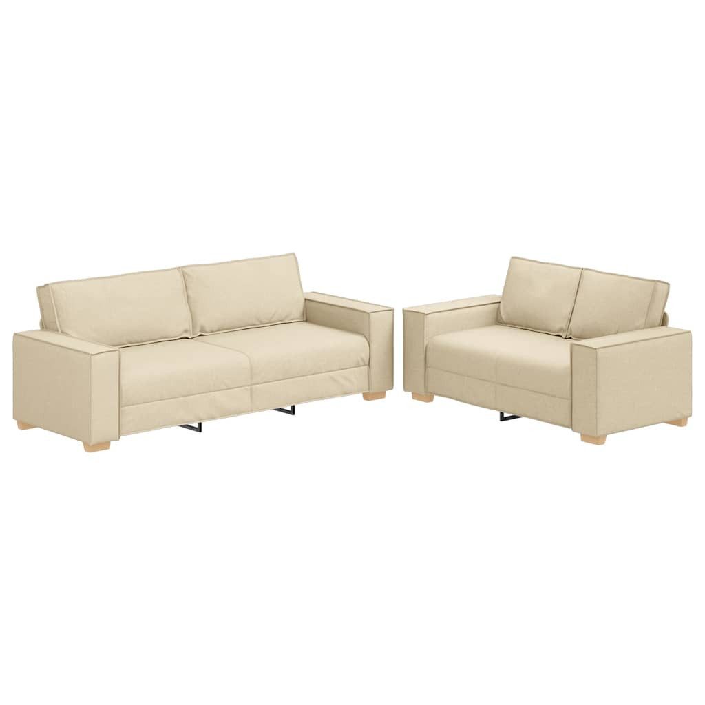 vidaXL Sofa 2-tlg. Sofagarnitur mit Kissen günstig online kaufen