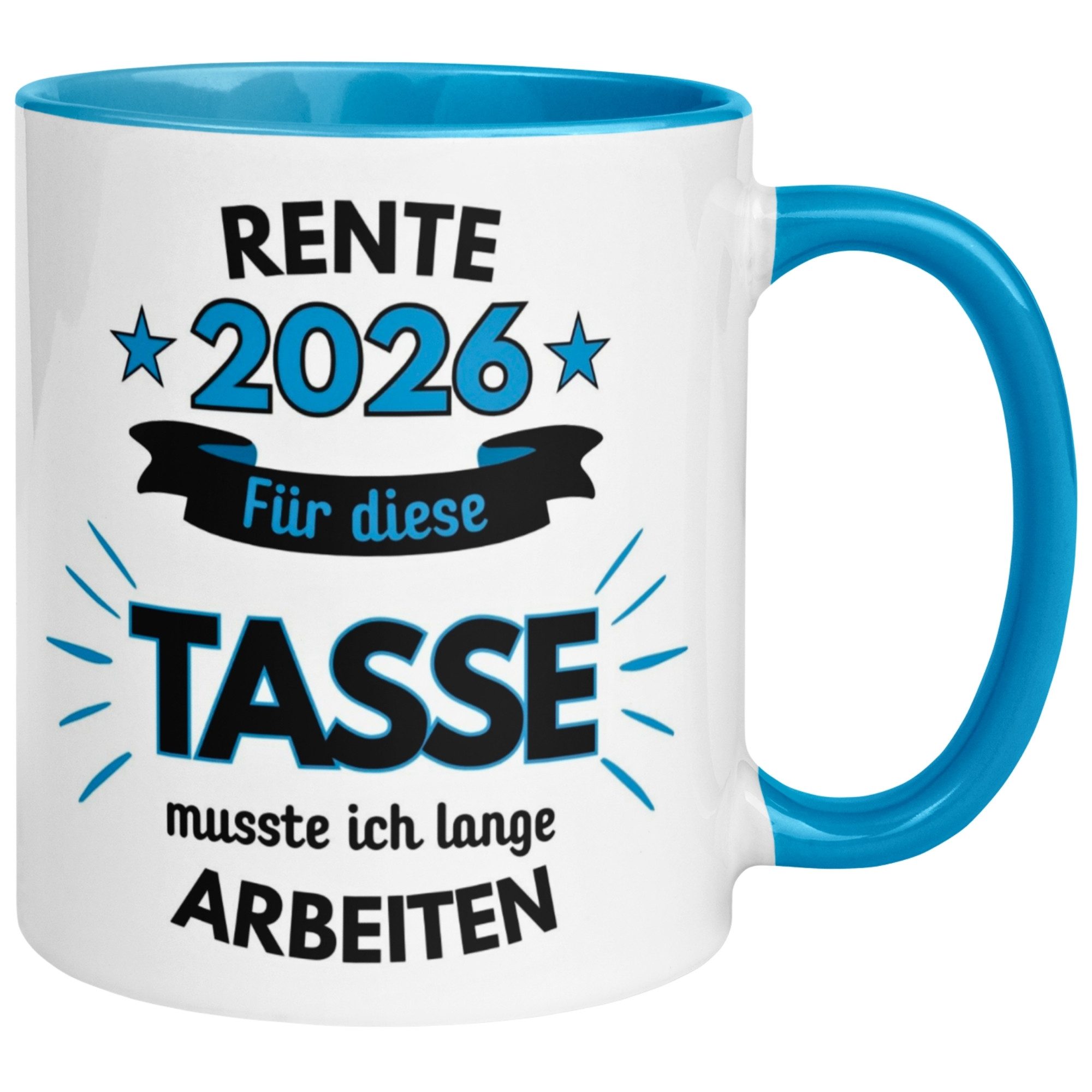 Momentals Tasse Rente – Dafür musste ich lange arbeiten – Renteneintritt Geschenk Mann, Gratis Versand · Links-&Rechtshänder · Spülmaschinenfest