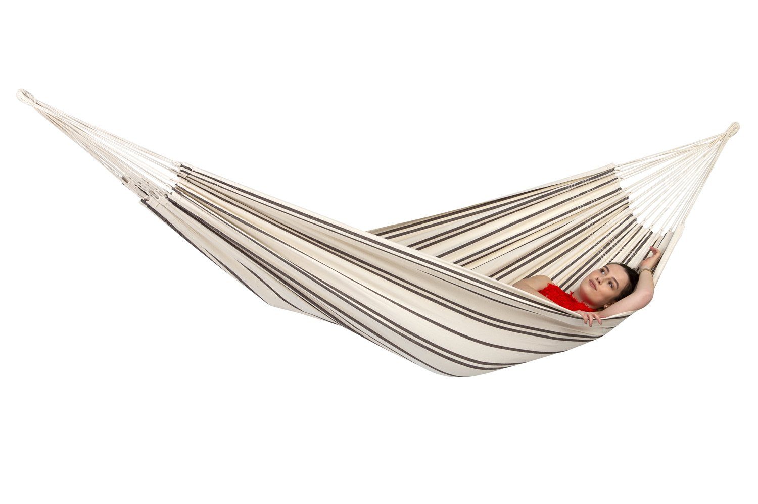 Amazonas Hängematte XL Hängematte Barbados - Klassische Hängematte für 2 Personen, Handgefertigt in Brasilien, recycelte Baumwolle