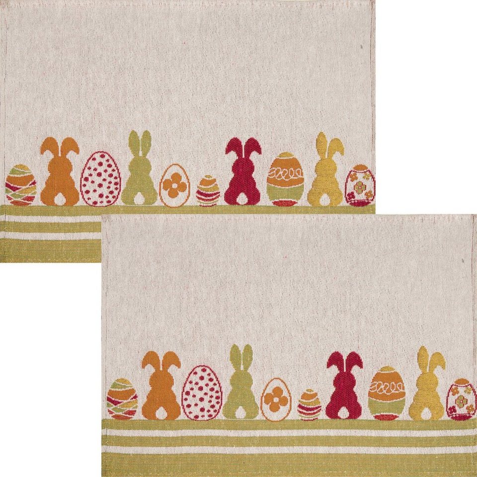 Platzset, Tischset 2er-Pack, Gobelin Motiv: Ostern