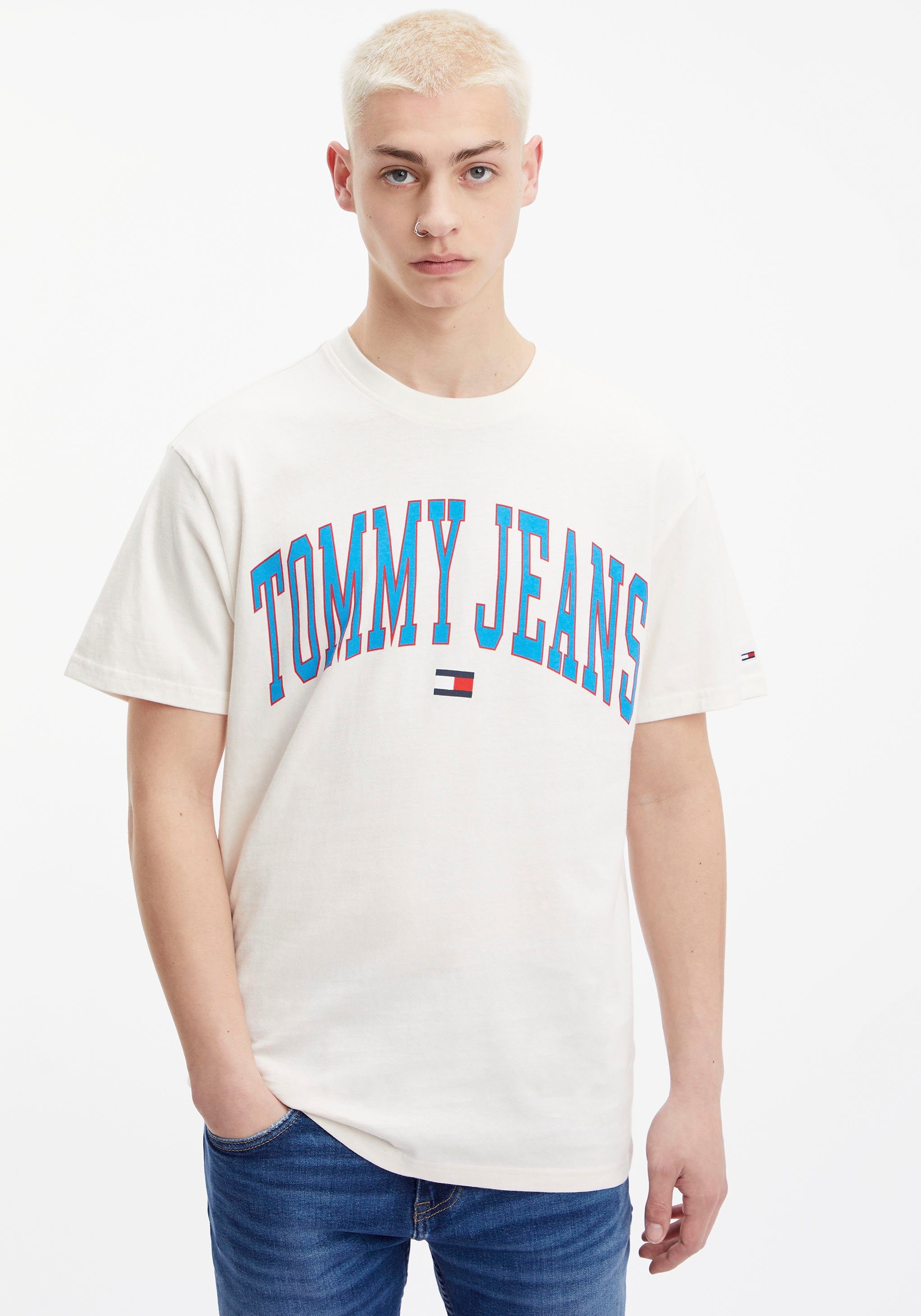 Tommy Jeans T-Shirt TJM CLASSIC COLLEGIATE TEE Ancient White