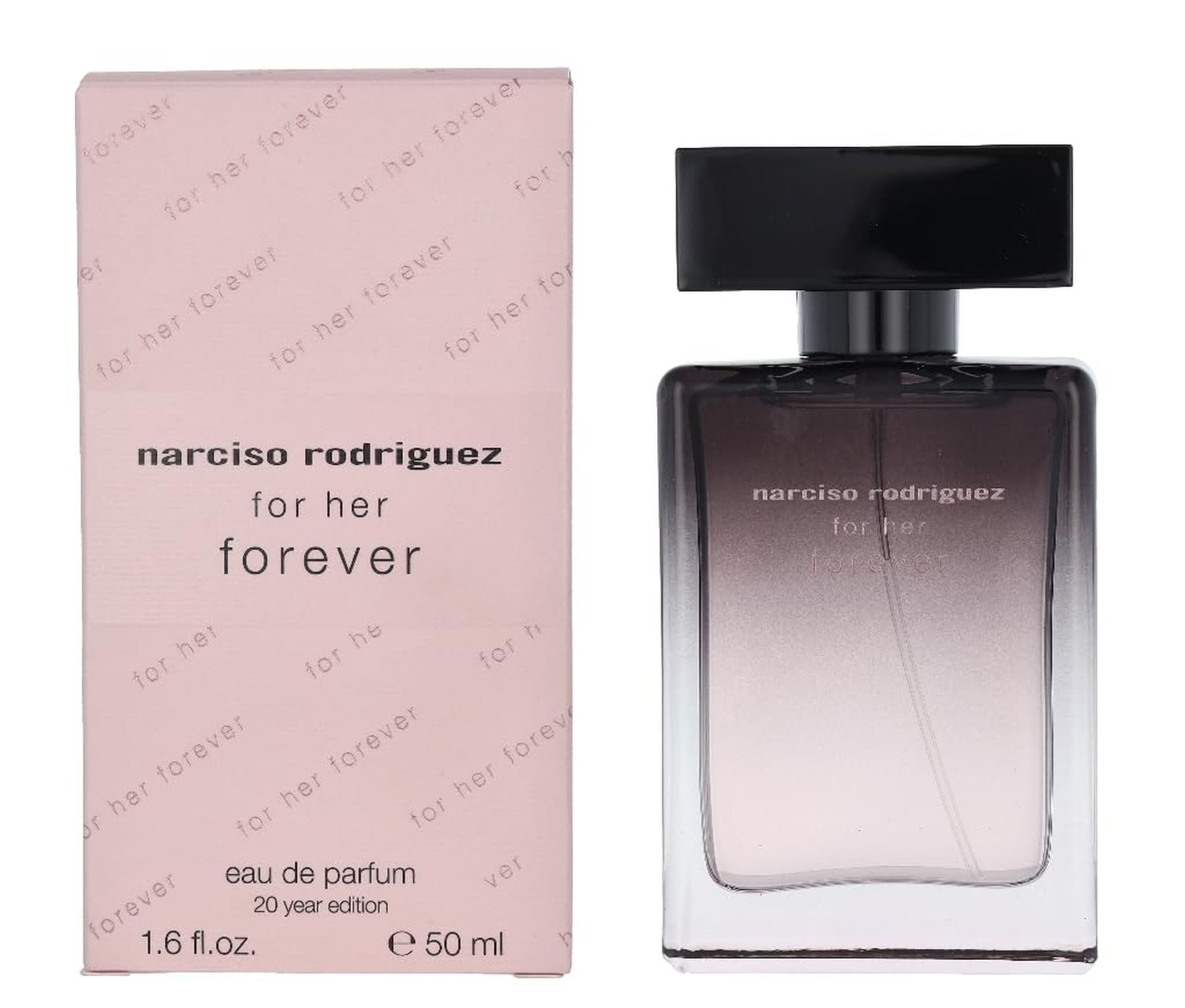 Narcisco Rodriguez Eau de Parfum For Her Forever EDP Damen Spray, Blumiger-moschus Duft mit Orangenblüte, Patchouli und Jasmin