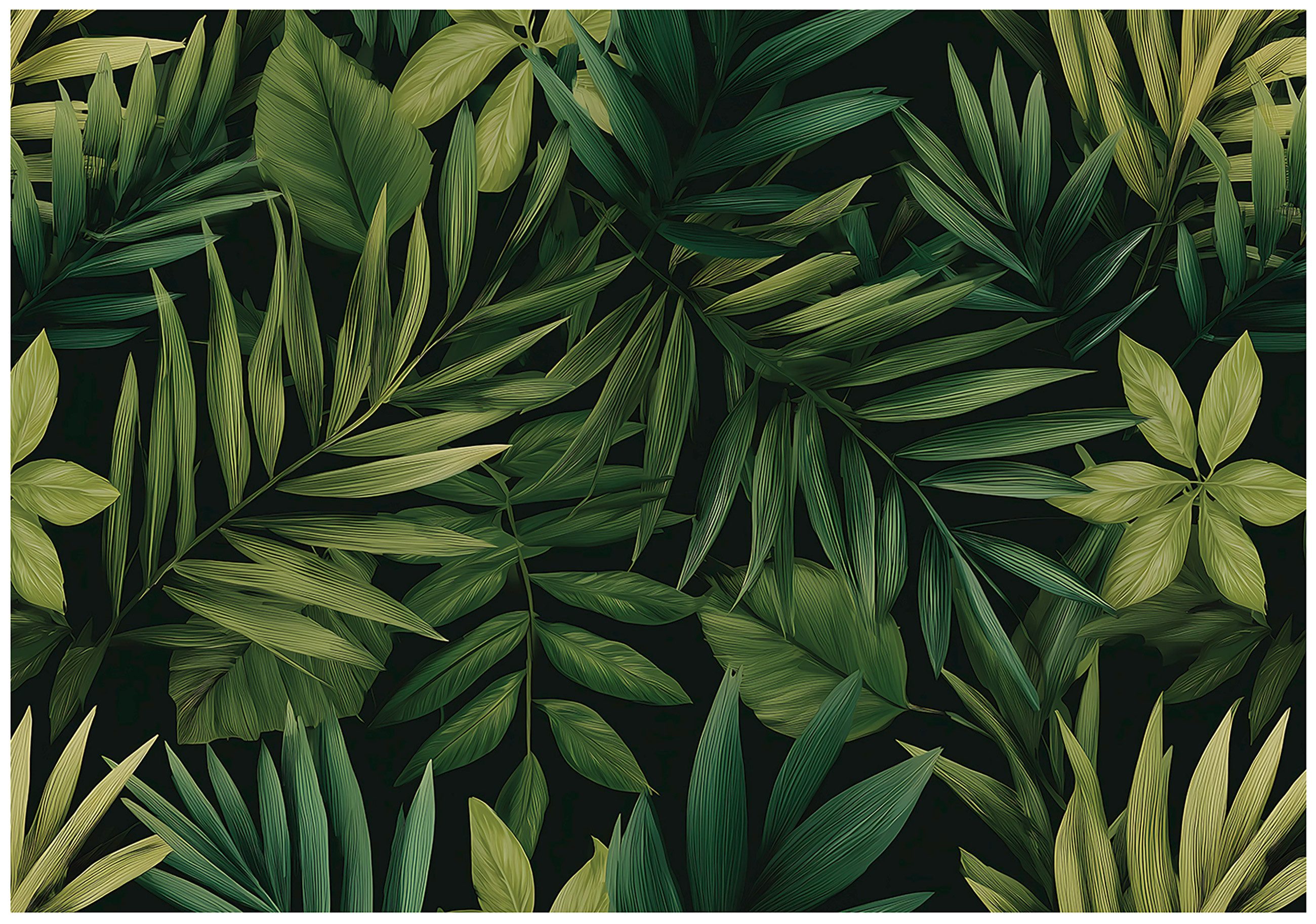 Fototapete Blätter Grün Tropisch Vlies Tapete Wohnzimmer Schlafzimmer Wandtapete