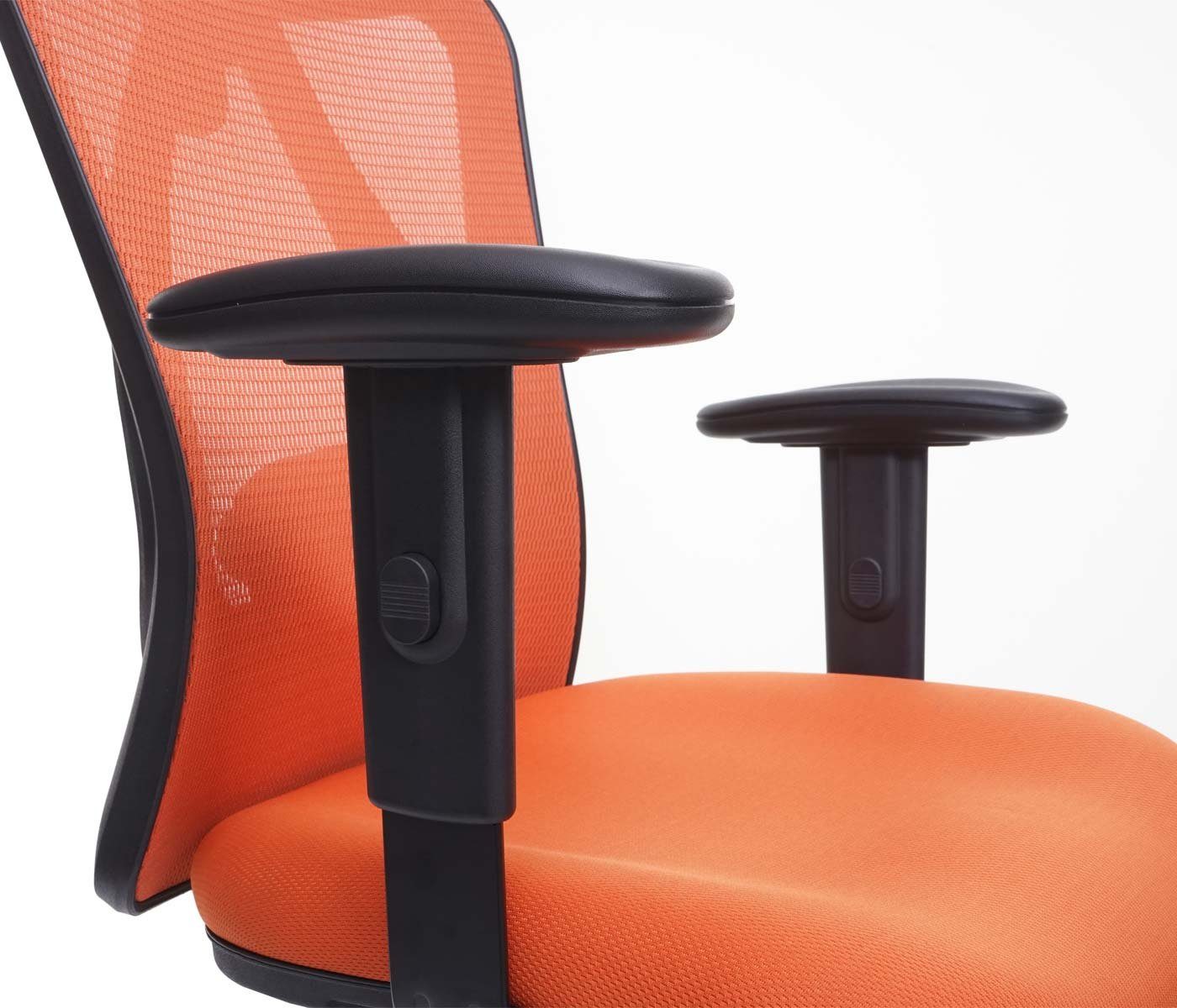 verstellbar SIHOO-J86, Bürostuhl und horizontal SIHOO in orange Höhe Rückenlehne