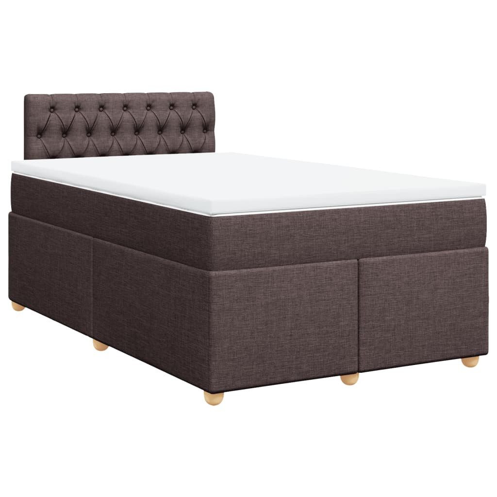 Bett Boxspringbett mit Matratze Dunkelbraun 120x190 cm Stoff