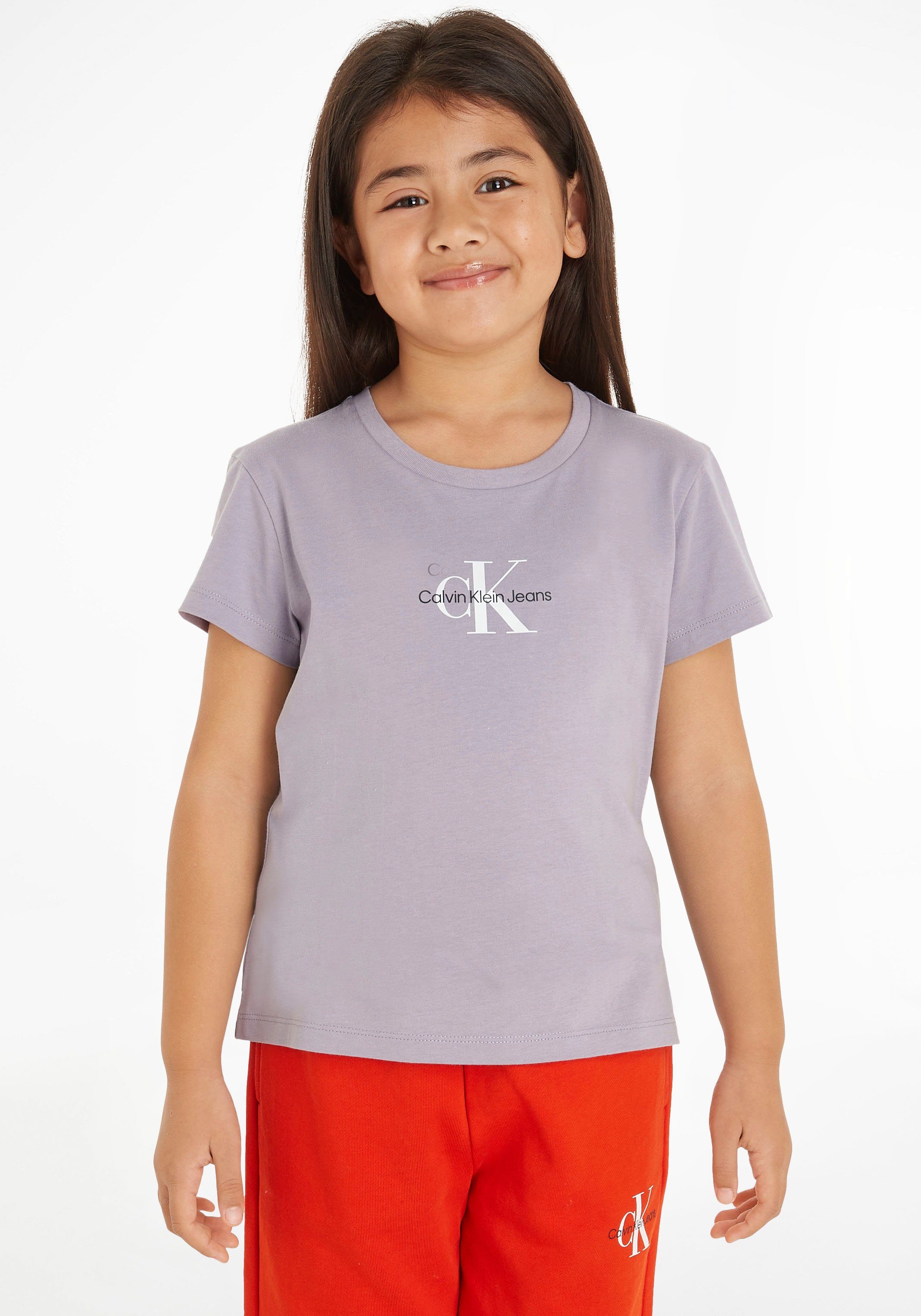 Calvin Klein Jeans T-Shirt MICRO MONOGRAM TOP Lavender Aura
