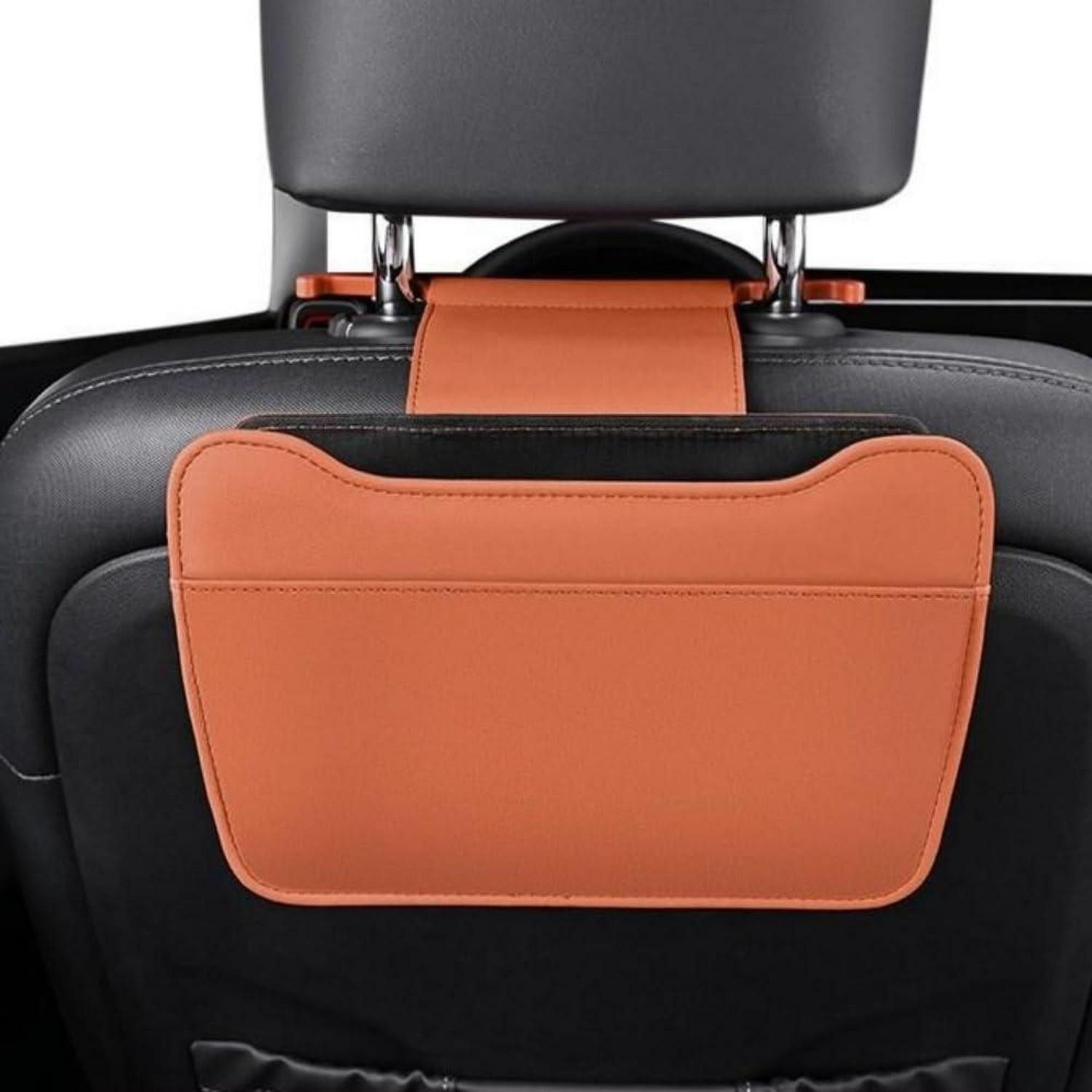 LuxusKollektion Mülleimer Mülleimer Auto Leder Kopfstütze Hängend Faltbar Orange-kopfstütze