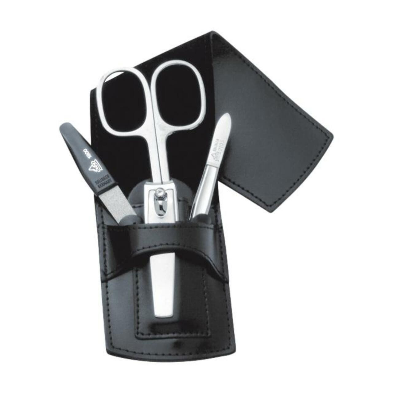 ERBE Maniküre-Pediküre-Set Maniküre-Steck-Etui, vernickelt, 4-tlg., für Alle Hauttypen