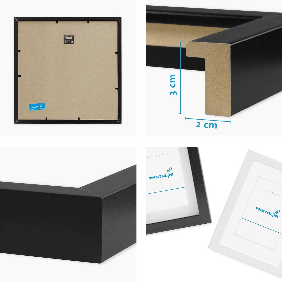 PHOTOLINI Bilderrahmen 3D-Rahmen mit Passepartout / günstig online kaufen