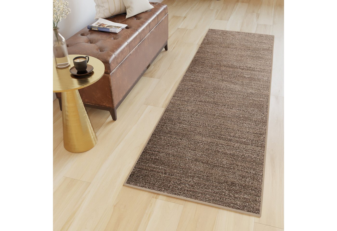 Tapiso Läufer SARI, rechteckig, Höhe: 10 mm, Kurzflor Flurläufer, pflegeleicht, Wohnzimmer Schlafzimmer Flur Küche