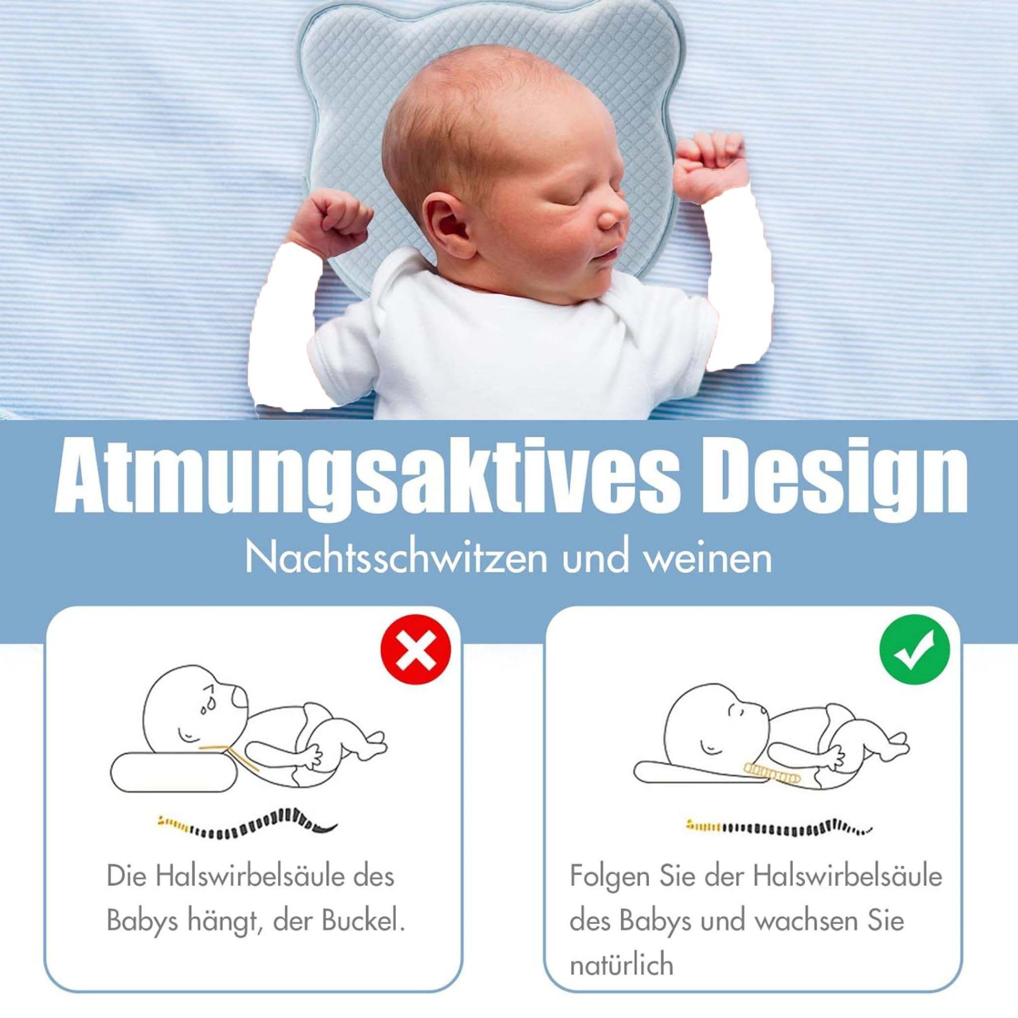 Kaket Babykissen Gegen Plattkopf Baby Kissen günstig online kaufen