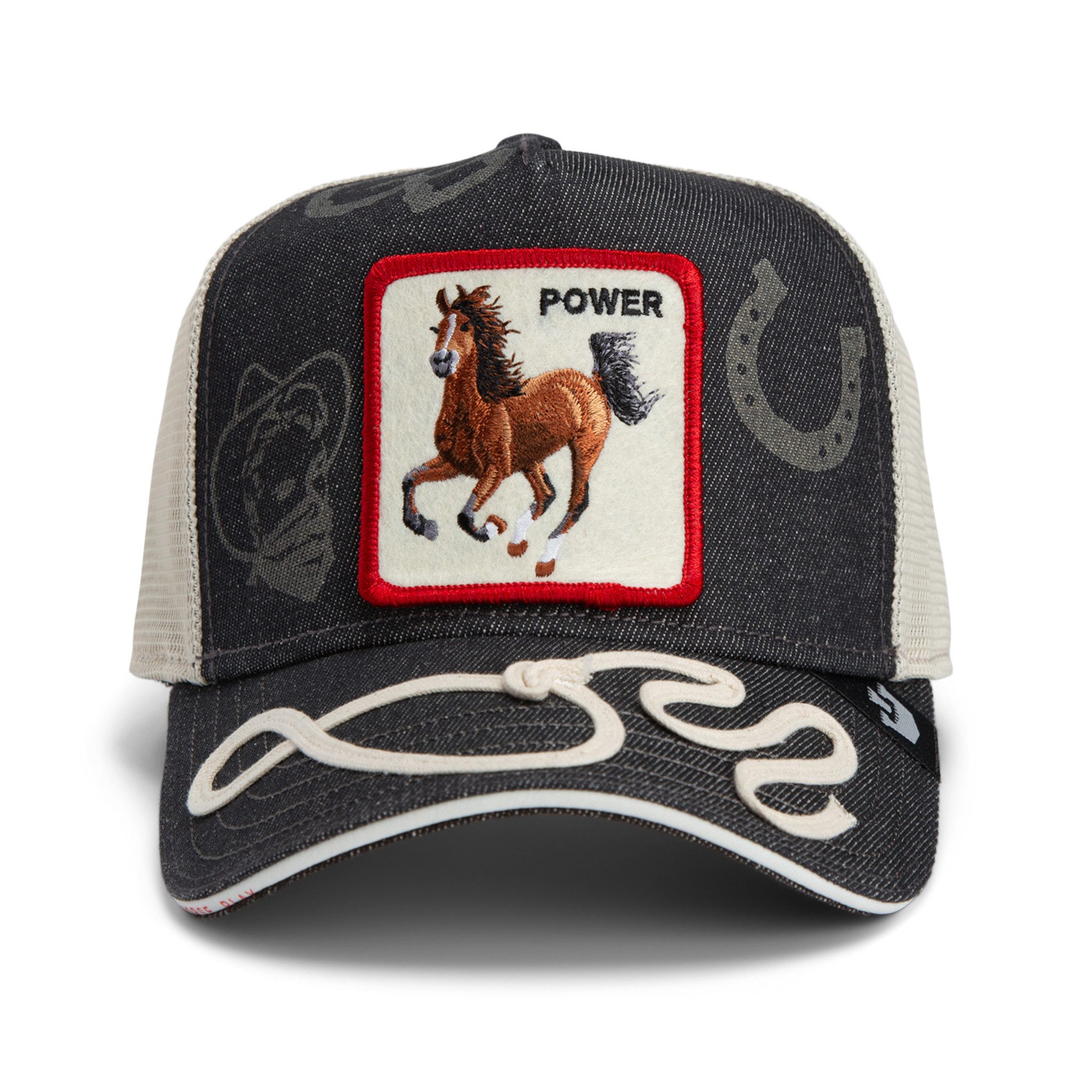 GOORIN Bros. Trucker Cap Goorin Bros. OG Trucker Cap Horse Play Full Throttle Navy (Basecap, Basecap, Meshcap, Trucker Kappe) Lasso auf dem Schirm
