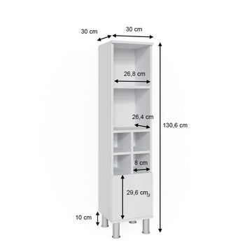 Vicco Midischrank Badezimmerschrank FYNN Weiß