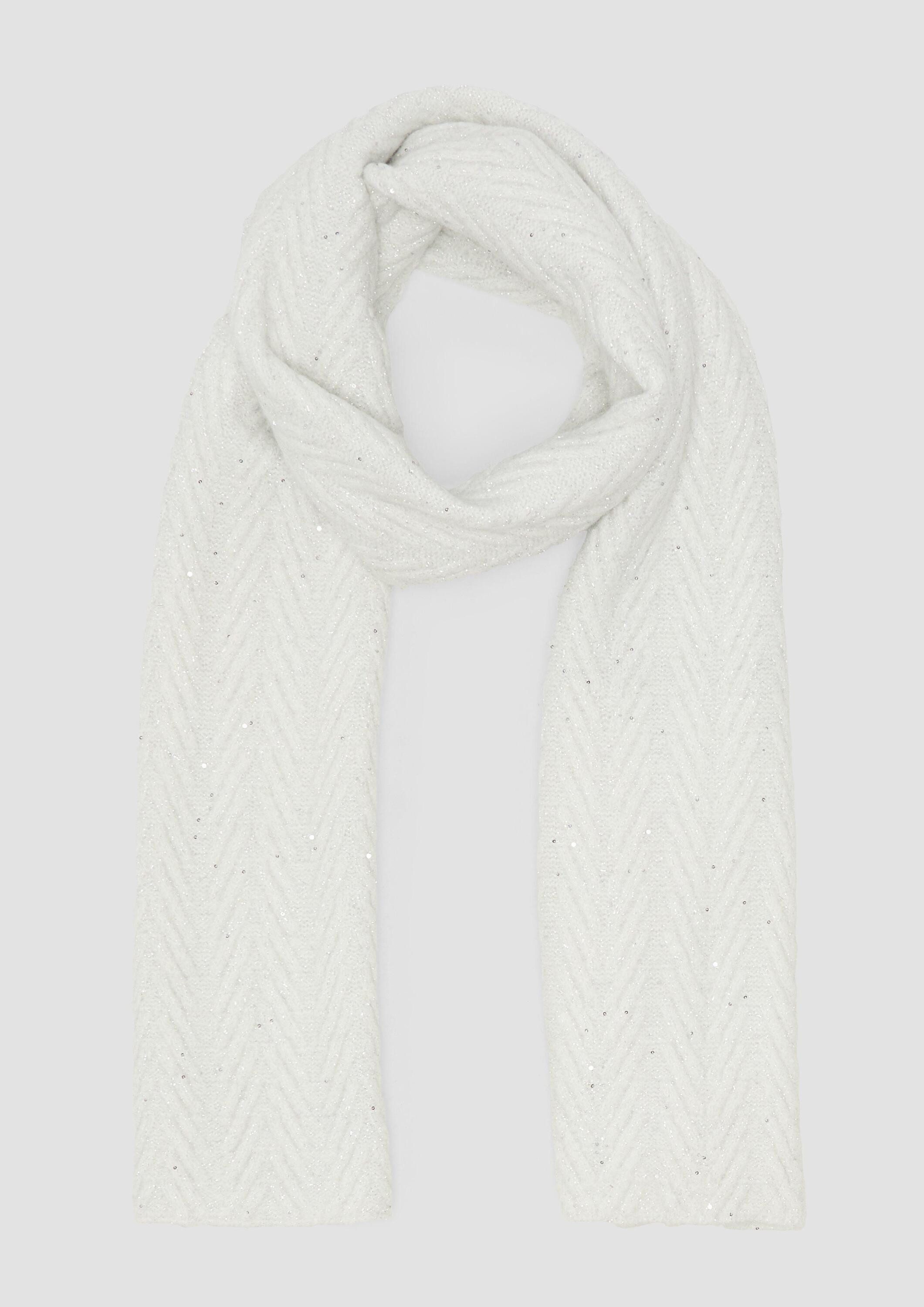 s.Oliver Schal Tuch, Strukturierter Schal mit feinen Pailletten günstig online kaufen