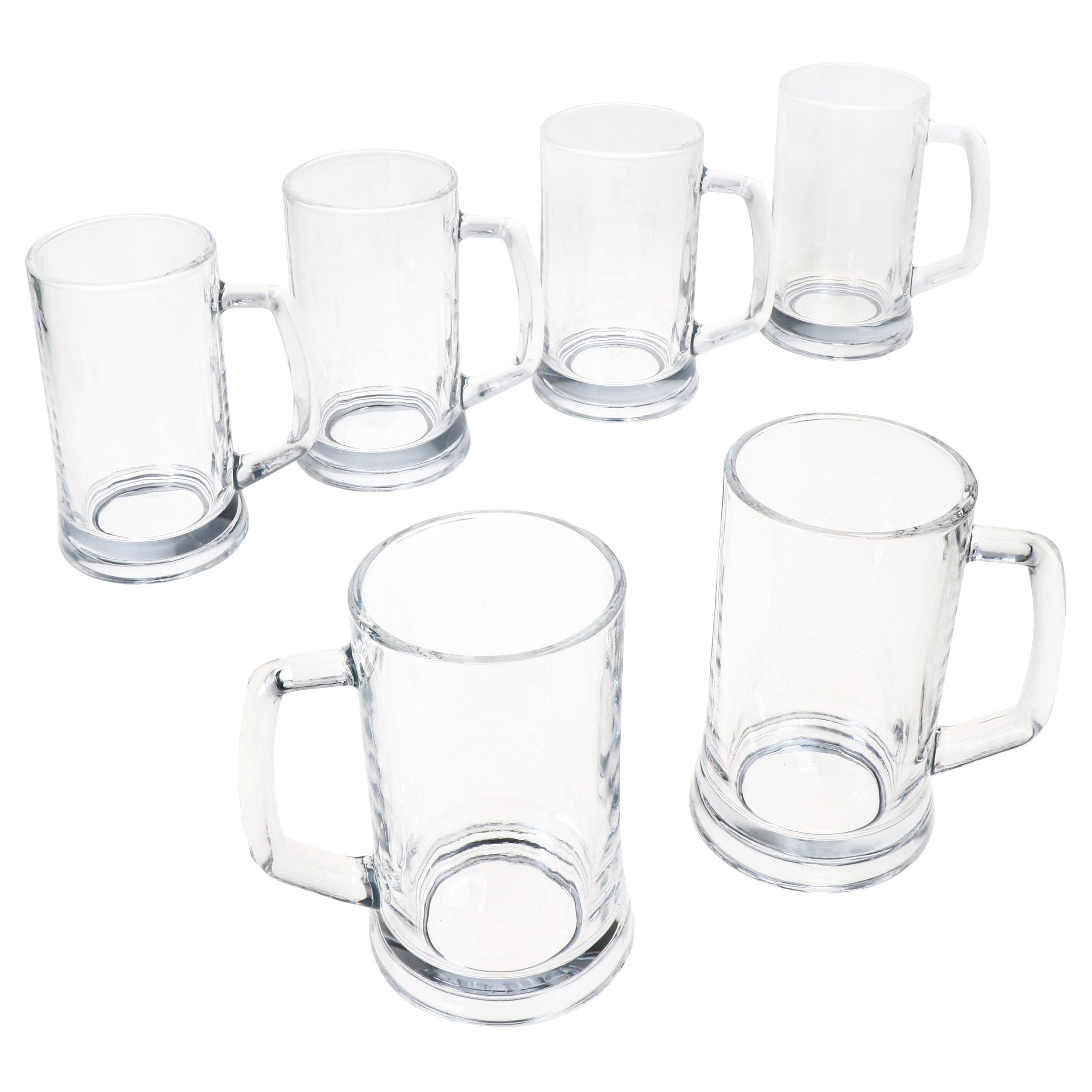 MamboCat Bierglas 6x Viva Bierkrug 0,3L mit Henkel Bierseidel 300ml Glas Seidel Humpen, Glas – Bild 2 von 5