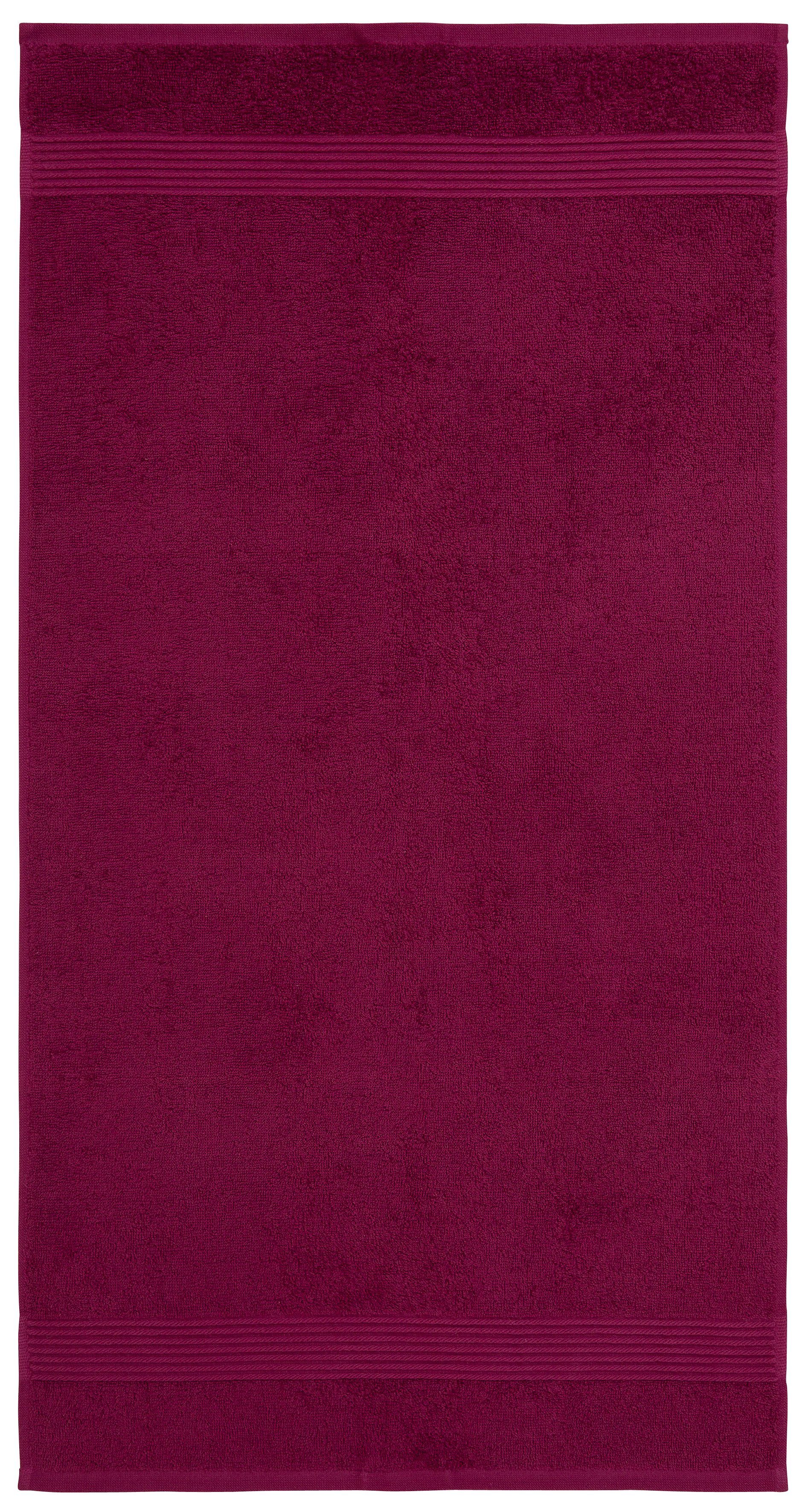 OTTO home Handtuch Set Anna, 2 Duschtücher 70x140, 4 Handtücher 50x100, Walkfrottee (Set, 6-St), Handtuch-Set, gestreifte Bordüre, weich, 100% Baumwolle, zweifarbig