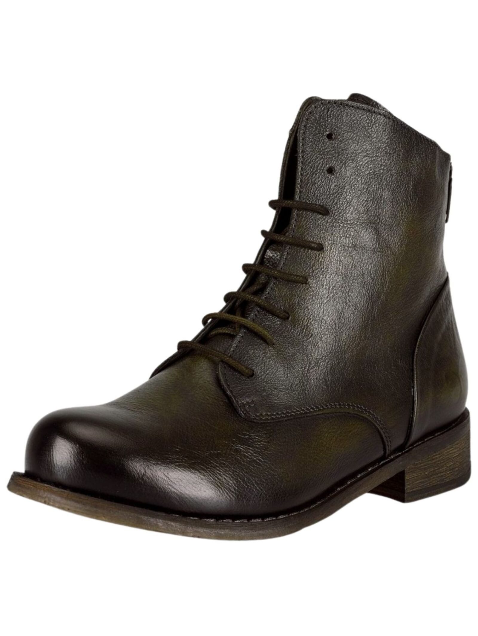 Stiefelette Leder . Schnürstiefelette