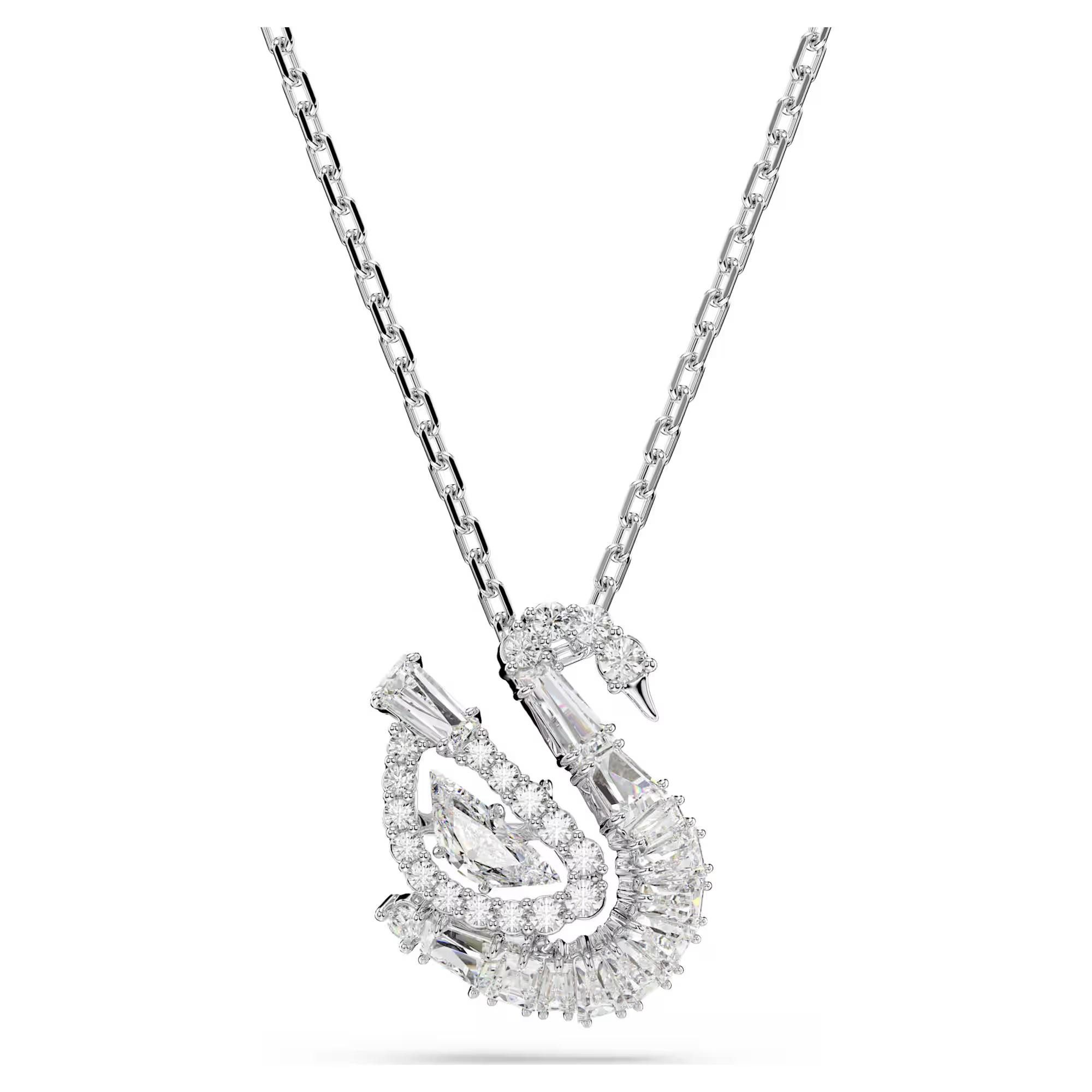 Swarovski Kristallanhänger Swarovski Halskette Schwan 5734485 Verschiedene Schliffe, Weiß (1-tlg)