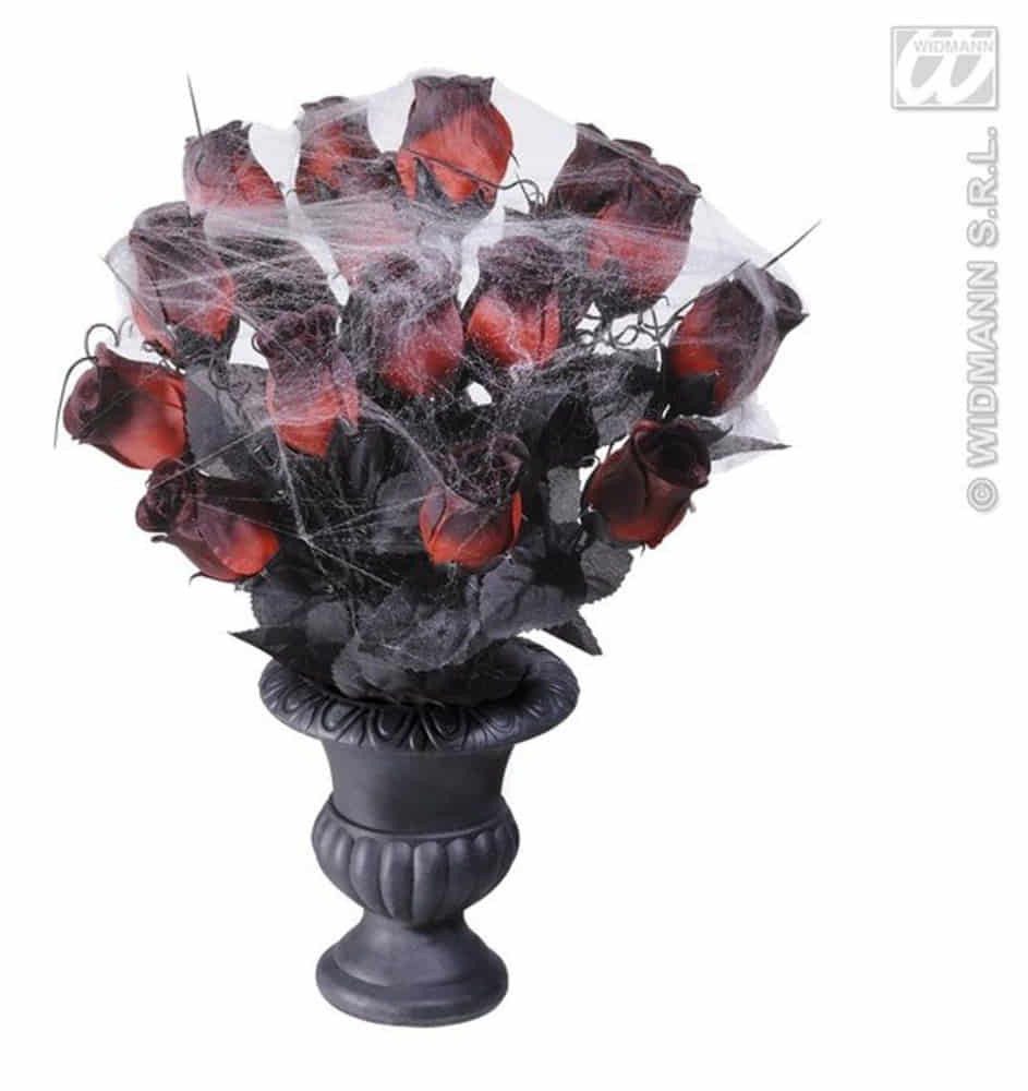 Widmann S.r.l. Kostüm Vase 15 Rosen mit Netz