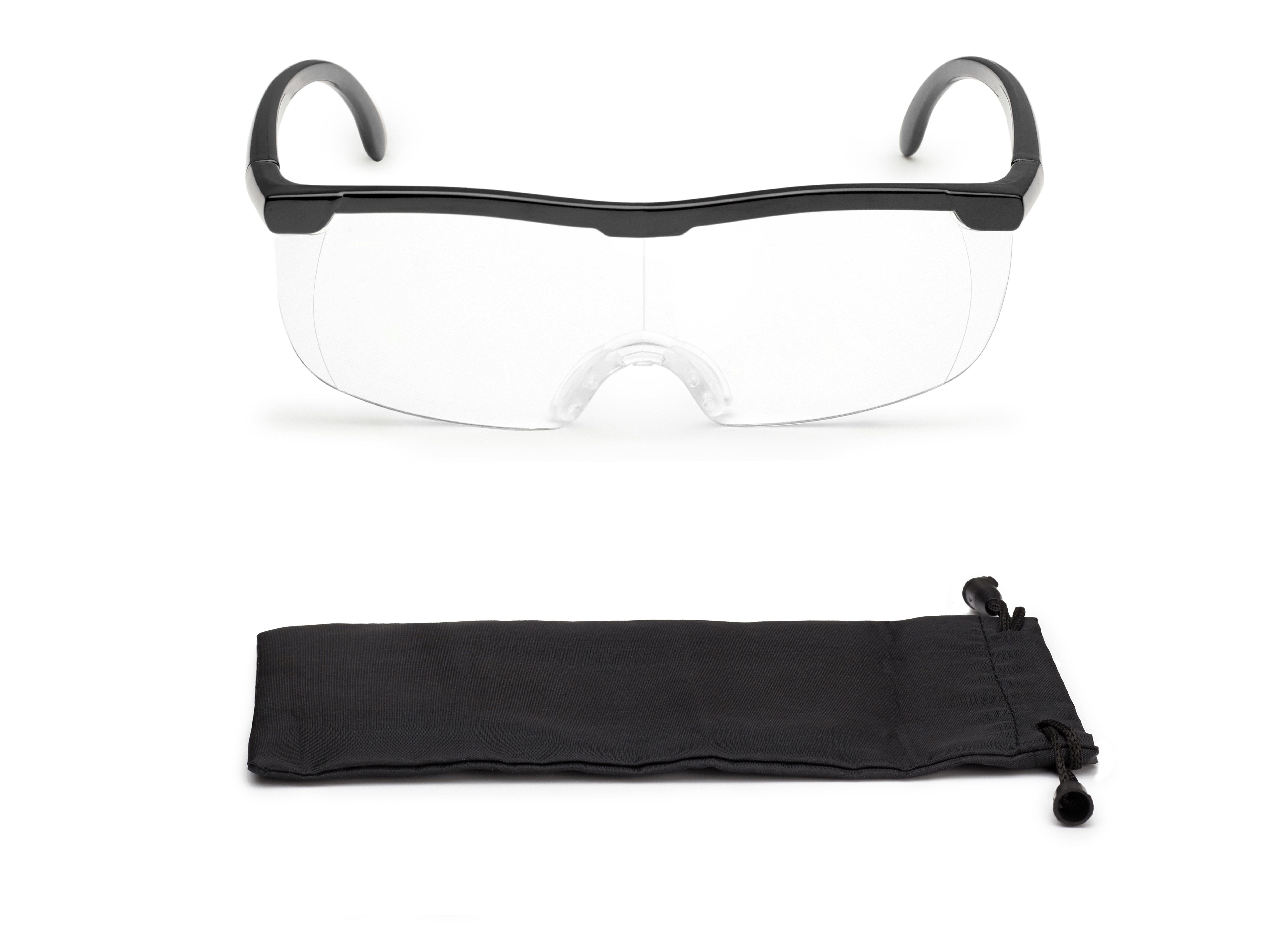 FALINGO Lupenbrille Vergrößerungsbrille Leselupe Lupe auf der Nase Vergrößerung auf 200%, Geeignet für Brillenträger, Beide Hände frei