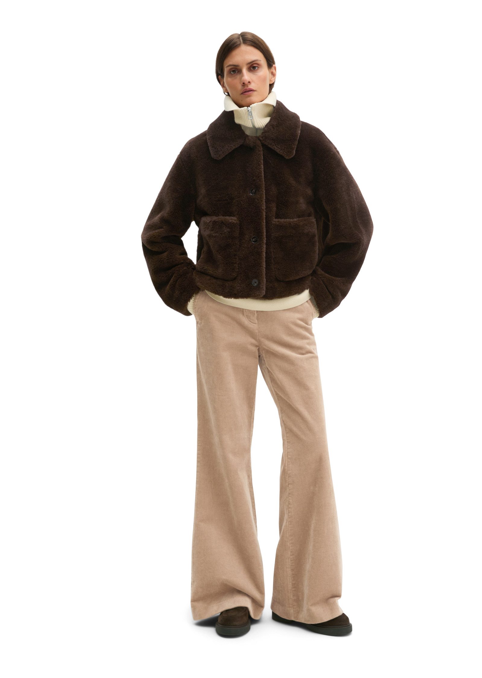 Marc O'Polo Plüschjacke Teddyplüsch regular aus recyceltem Polyester – Bild 4 von 5