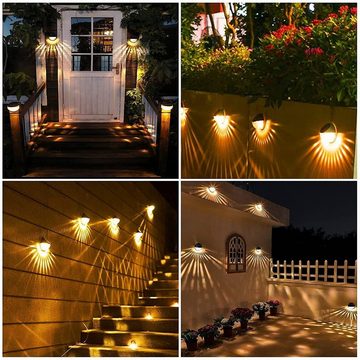 Elegear LED Solarleuchte Außen Warmweiß Gartenleuchte, Weihnachtsdeko für Garten, für Zaun, Wand, 4PCS