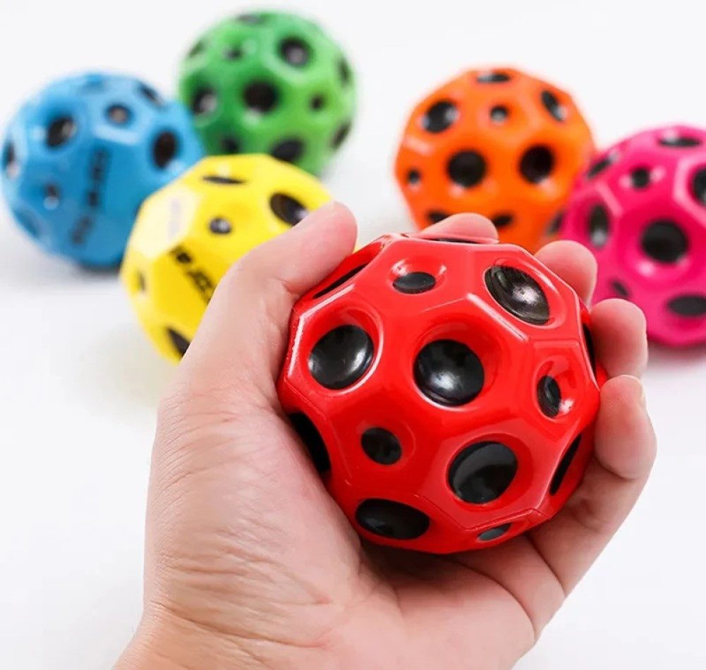 OLi Spielball Jump Ball 3 Stück Hohe Springende Stressabbau für Erwachsener & Kinder (Hüpfbälle Gummiball Spaceballs 7 cm, 3er-Pack), ein Knallendes Geräusch Machen Hüpfbälle