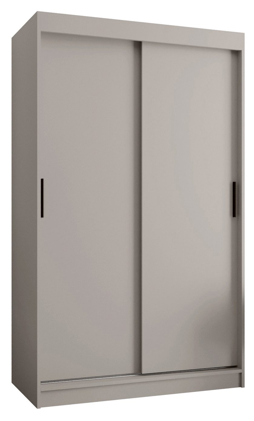 ABIKS MÖBEL Schwebetürenschrank RUBINO T 120 Schlafzimmerschrank mit Schiebetüren Kleiderstange Regale