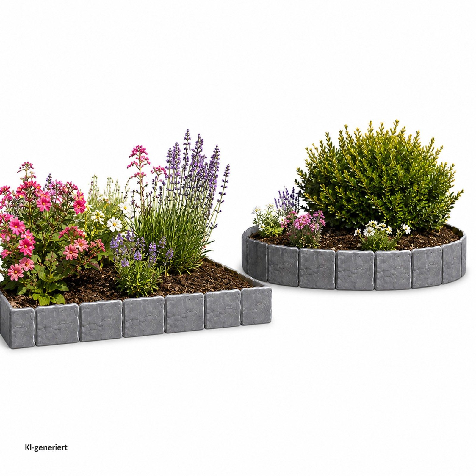 HTI-Living Rasenkante Beetumrandung Steinoptik 10-teilig Nessa, LxH: 25x23 cm, Set, 10 Module, Beeteinfassung