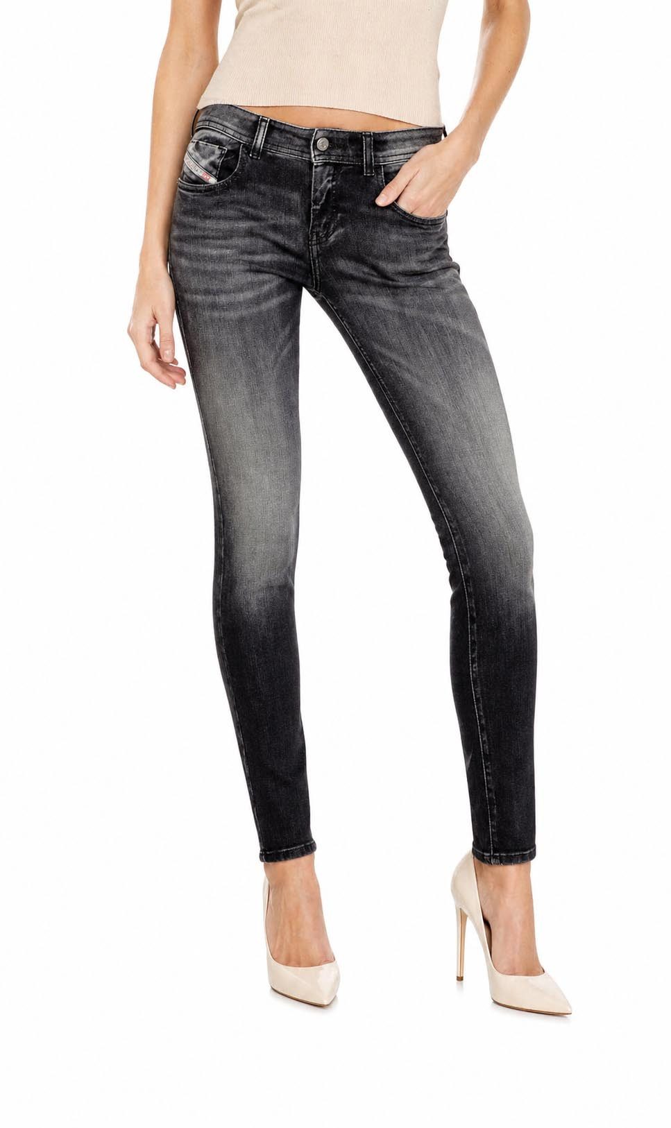 Diesel Straight-Jeans Diesel Slandy 09H88 Damen Jeans Slim Straight