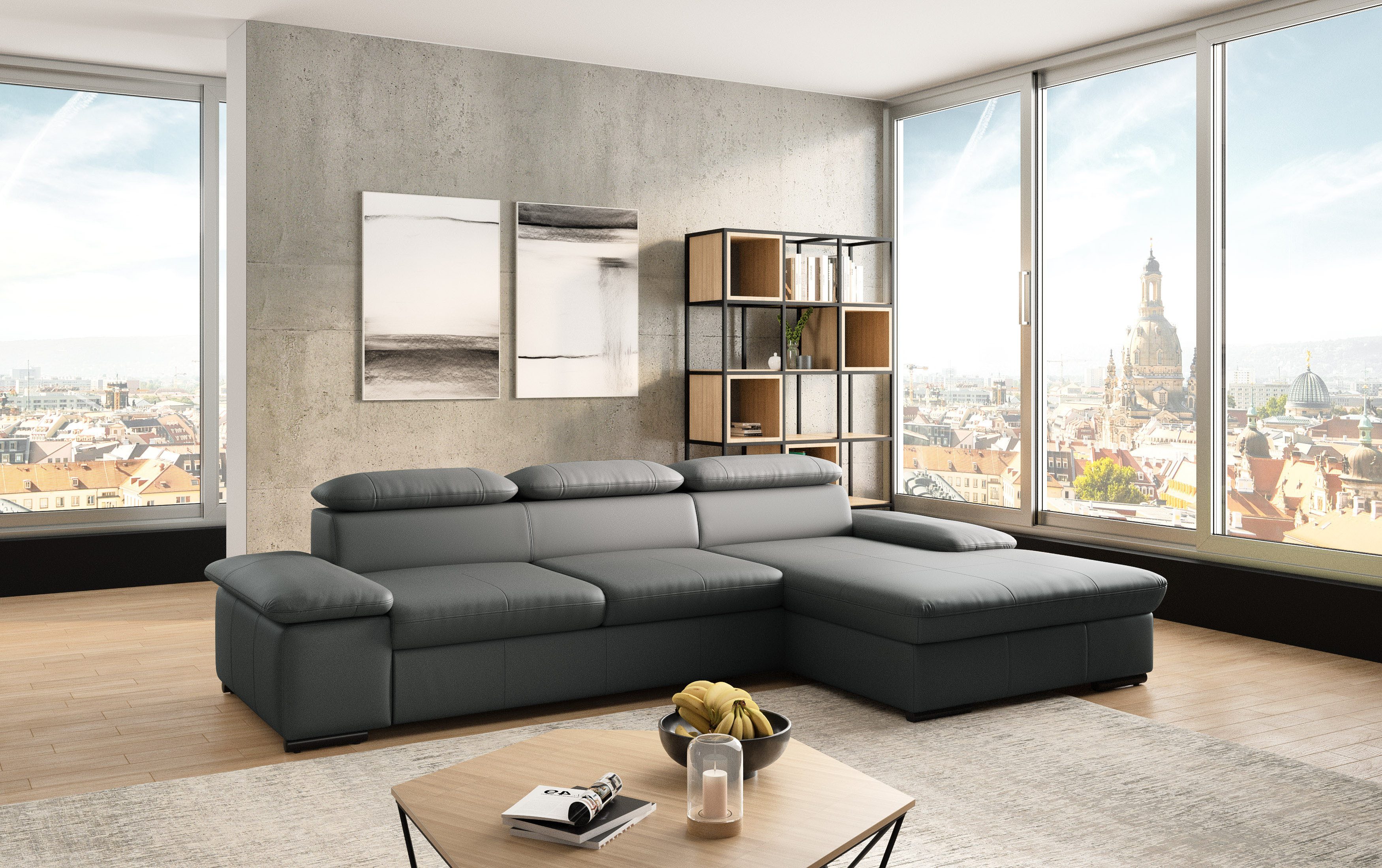 sit&more Ecksofa Alcudia L-Form, wahlweise mit Bettfunktion