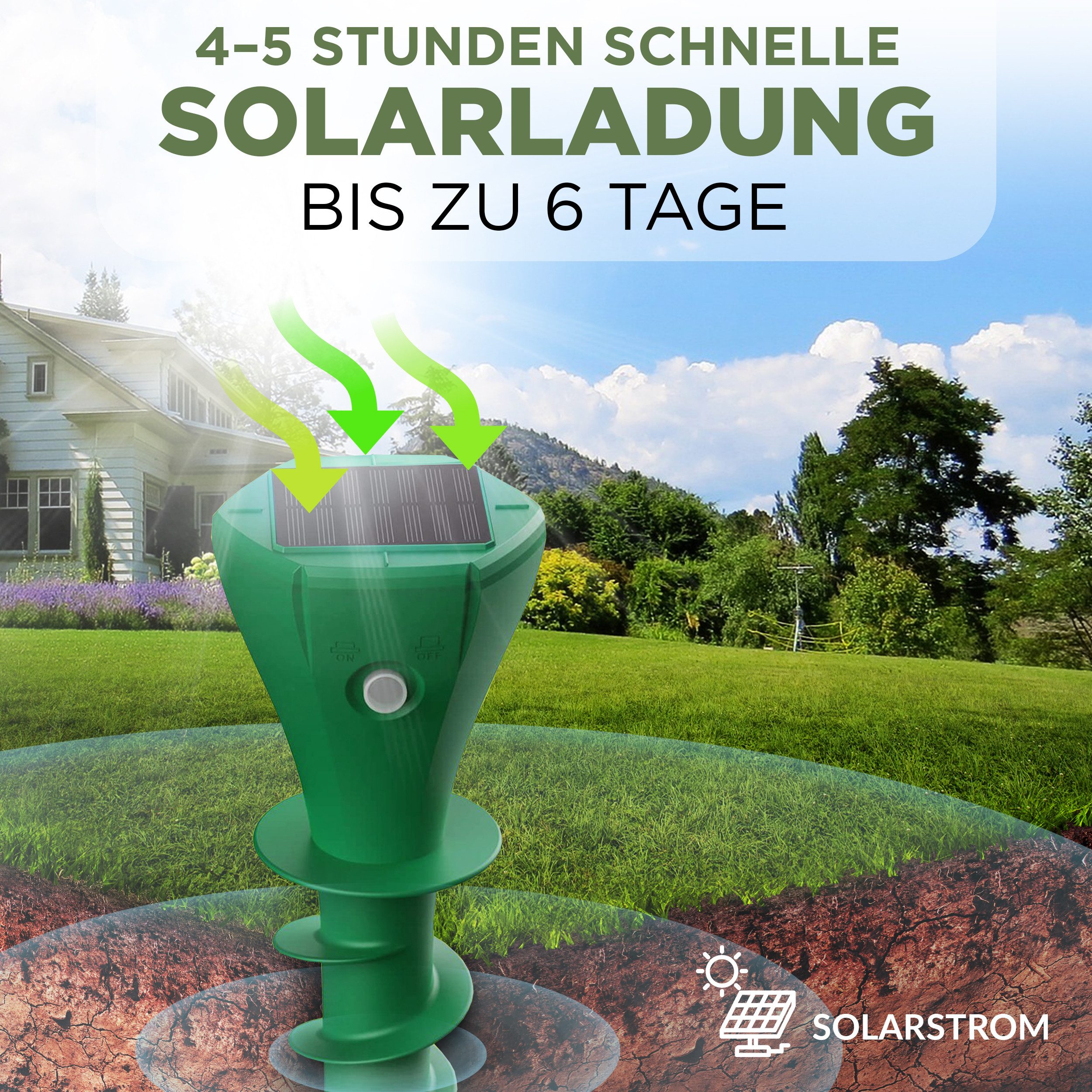 ISOTRONIC Vibrations-Tierabwehr ISOTRONIC Maulwurfvertreiber Solar, 1-tlg.