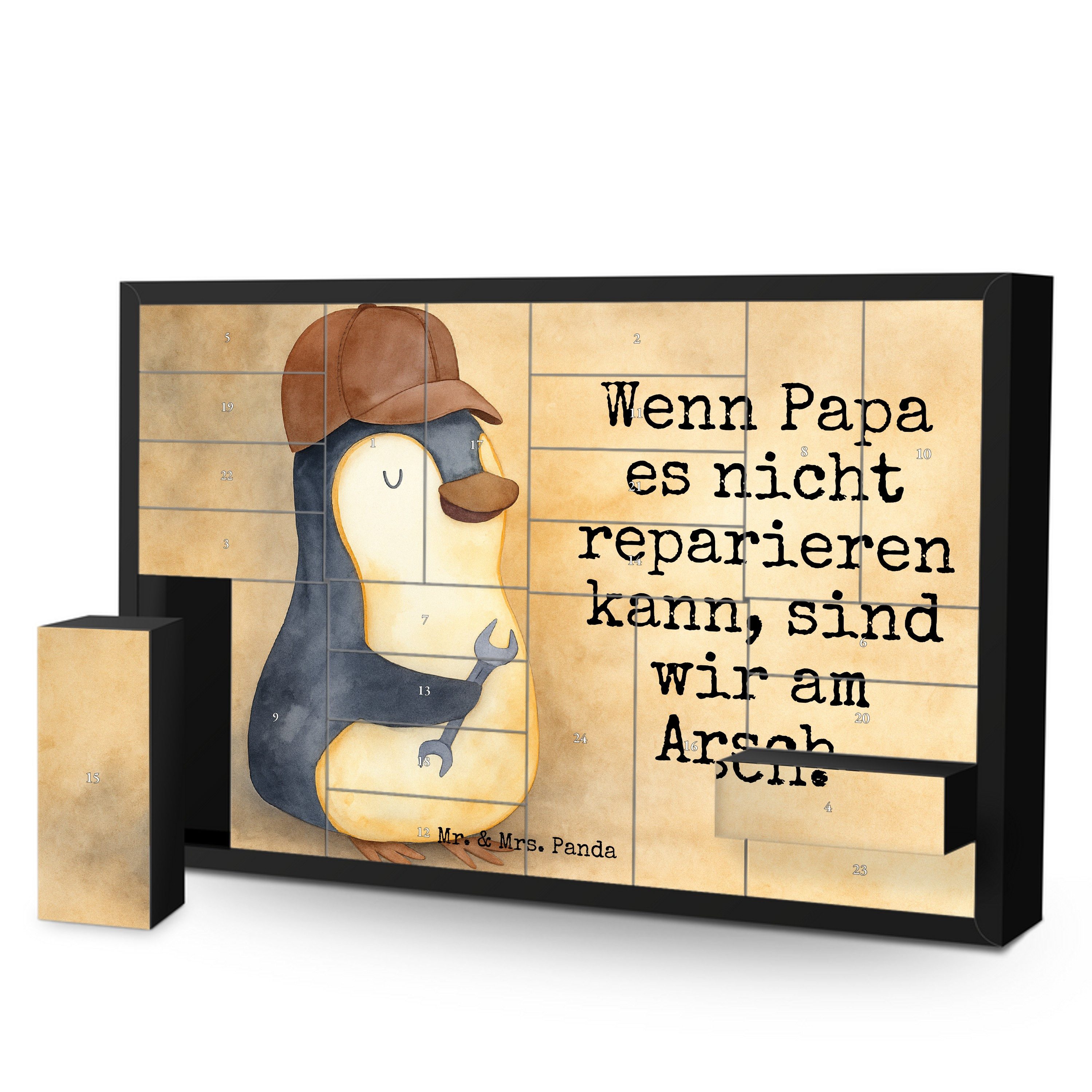 Mr. & Mrs. Panda Календарі Wenn Papa es nicht reparieren kann, sind wir am Arsch Design, Advents (Packung, 1-tlg)