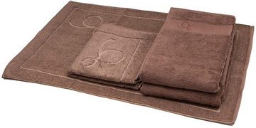 DESCAMPS Handtuch Set Handtuch & Waschlappen, Baumwolle, 2-tlg Set Handtuch & Waschlappen Kakao Cacao Braun