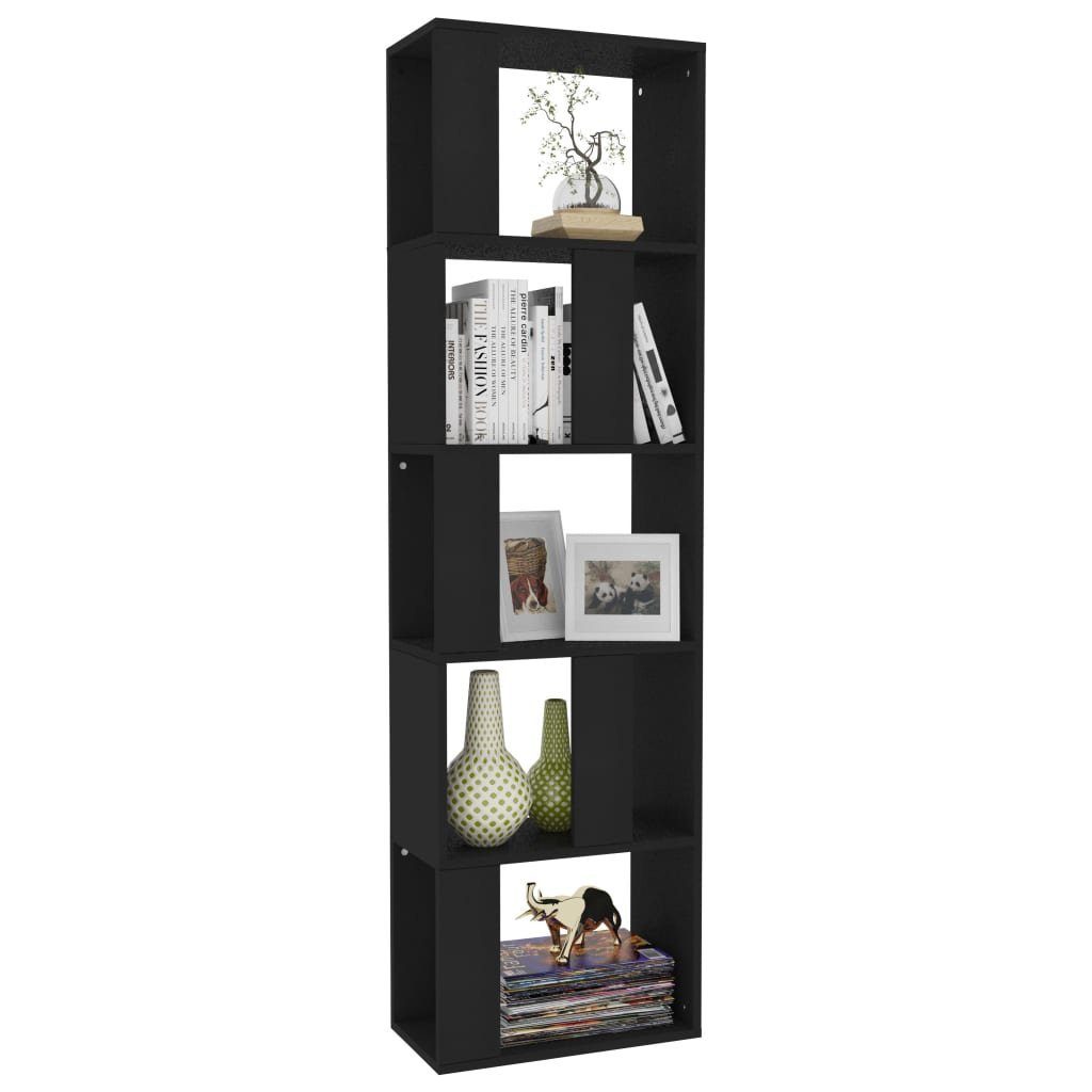furnicato Bücherregal Bücherregal/Raumteiler Holzwerkstoff Schwarz 45x24x159 cm