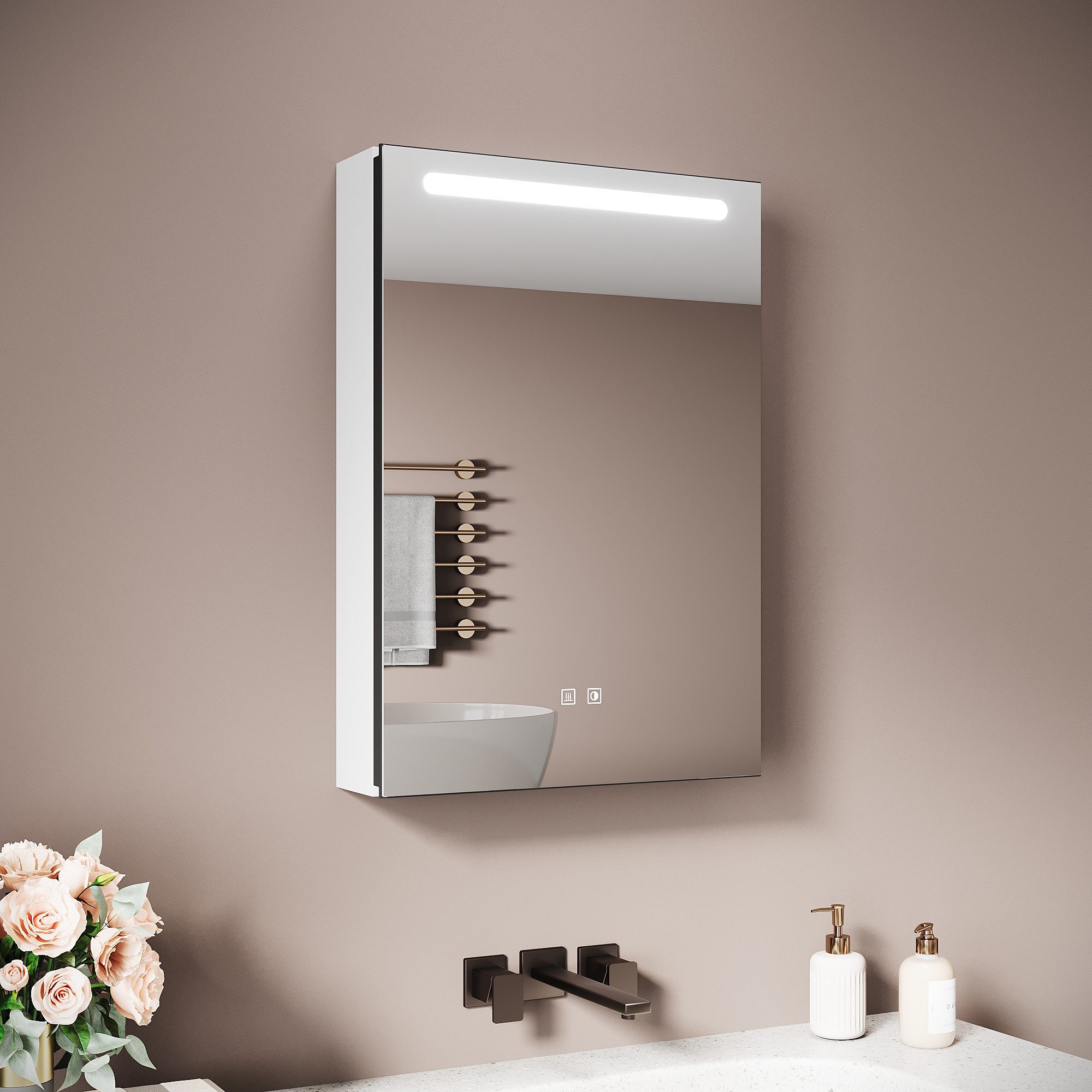 SONNI Spiegelschrank Badezimmerspiegelschrank, Spiegelschrank Badezimmer mi günstig online kaufen