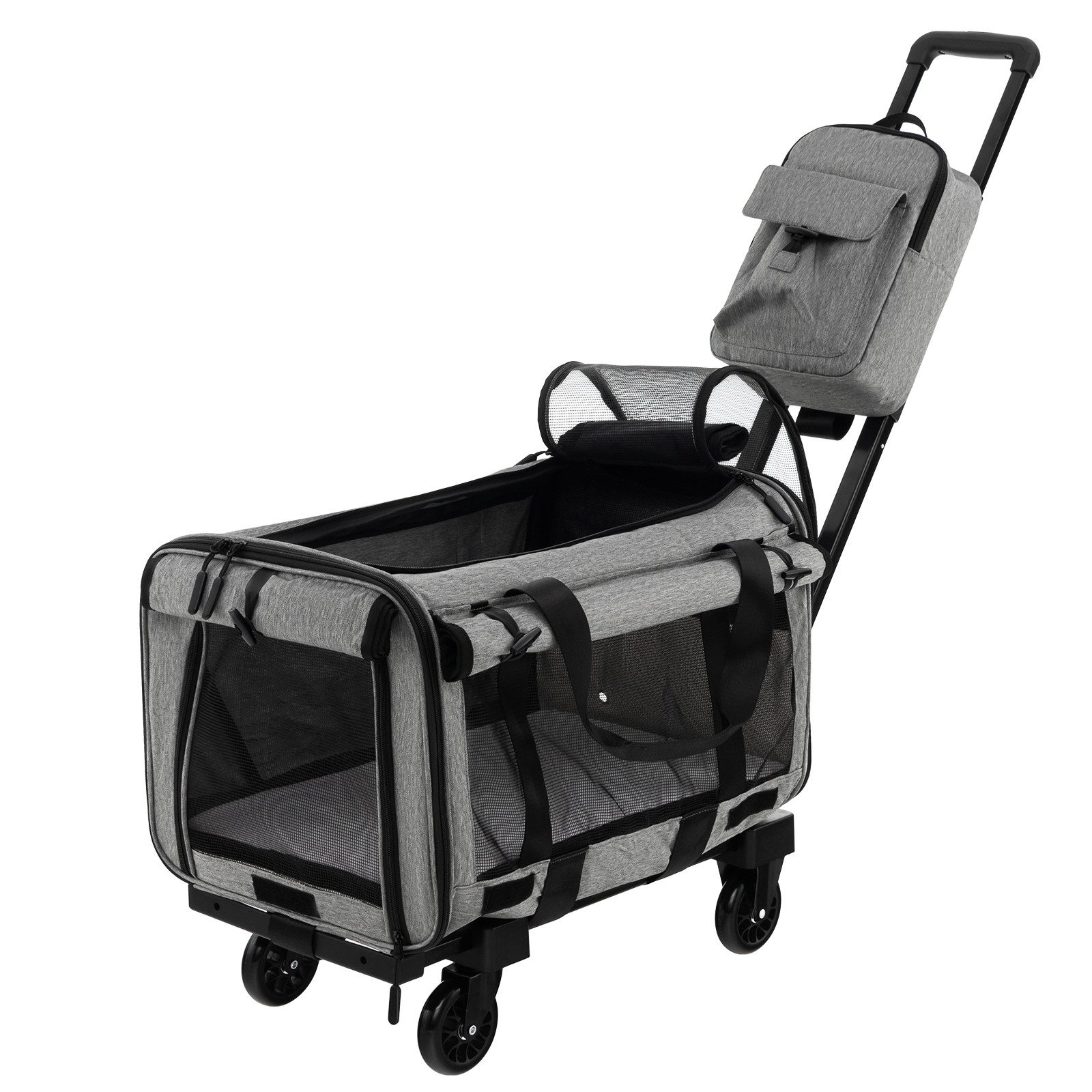 COSTWAY Tiertransportbox Transporttasche bis 30,00 kg, doppelseitig & faltbar