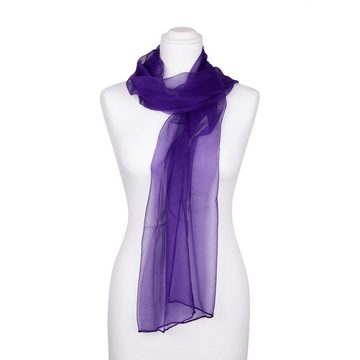 TINITEX Seidenschal Seidenschal Halstuch Schal Chiffon Violett