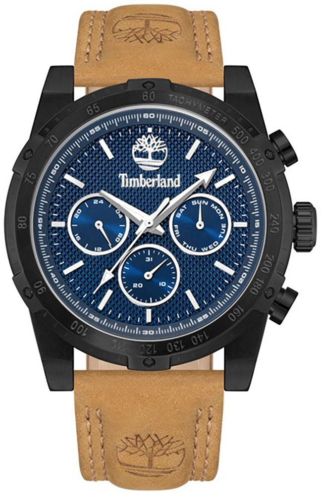 Timberland Multifunktionsuhr STONINGTON TDWGF2230406, Quarzuhr, Armbanduhr, Herrenuhr, Lederarmband, analog, Tag, Wochentag