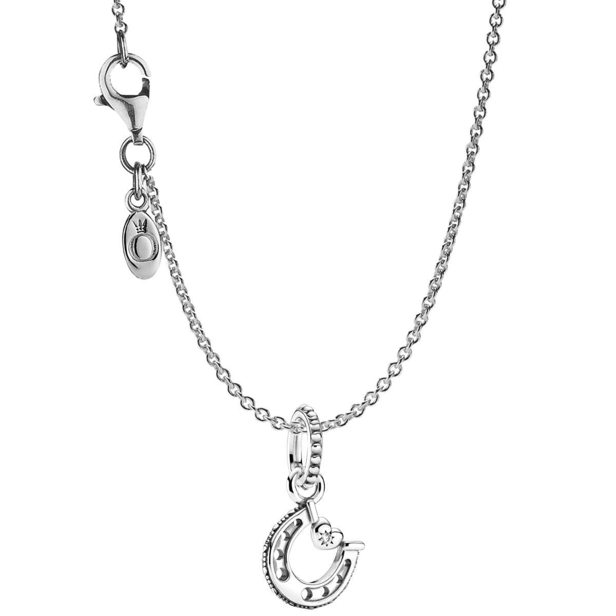 Pandora Kette mit Anhänger 39718, für Damen mit Hufeisen 925 Silber 45 cm